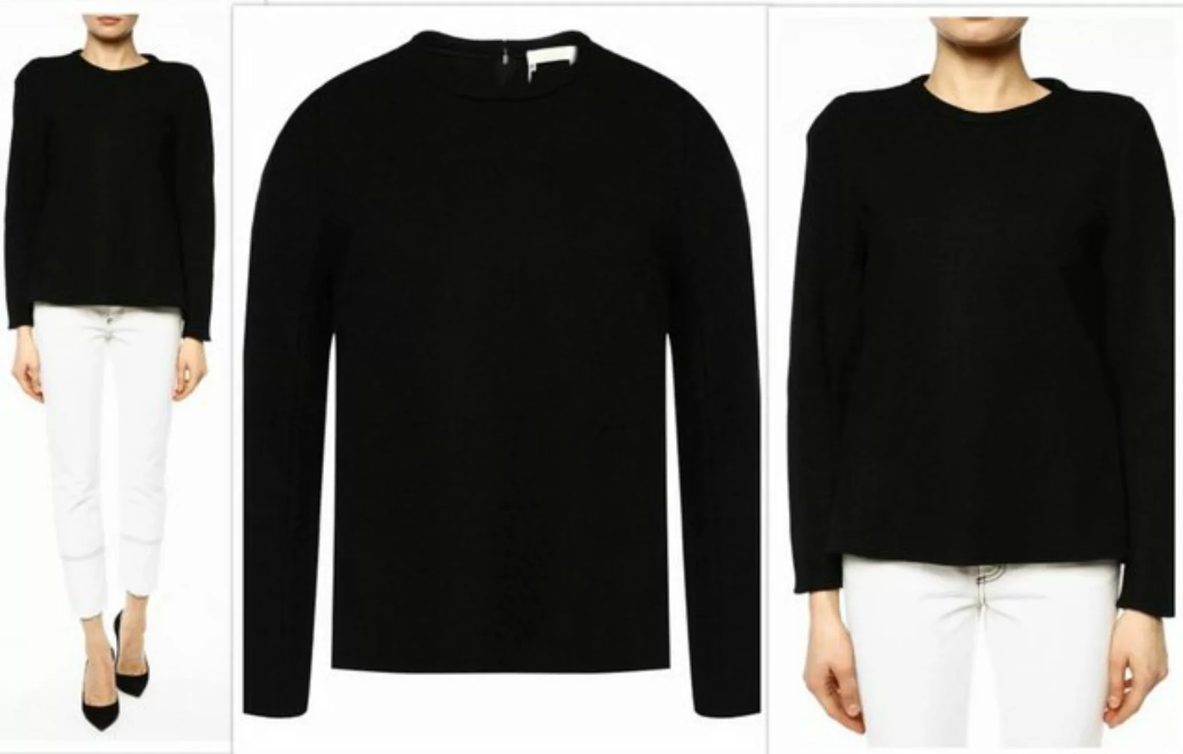 Chloé Strickpullover Chloé Women's Iconic Crewneck Washed Wool Jersey Zip P günstig online kaufen