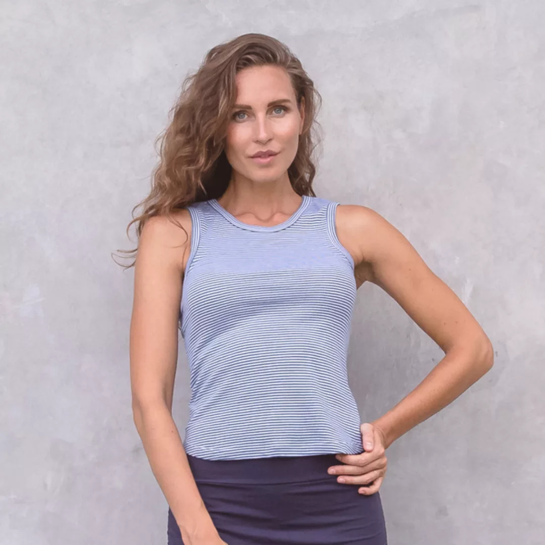 Toronto - Damen - Gestreiftes Top Aus 100% Biobaumwolle Für Yoga Und Freize günstig online kaufen
