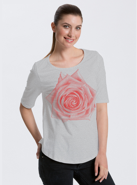 Bio-halbarm Shirt Rose Damen günstig online kaufen