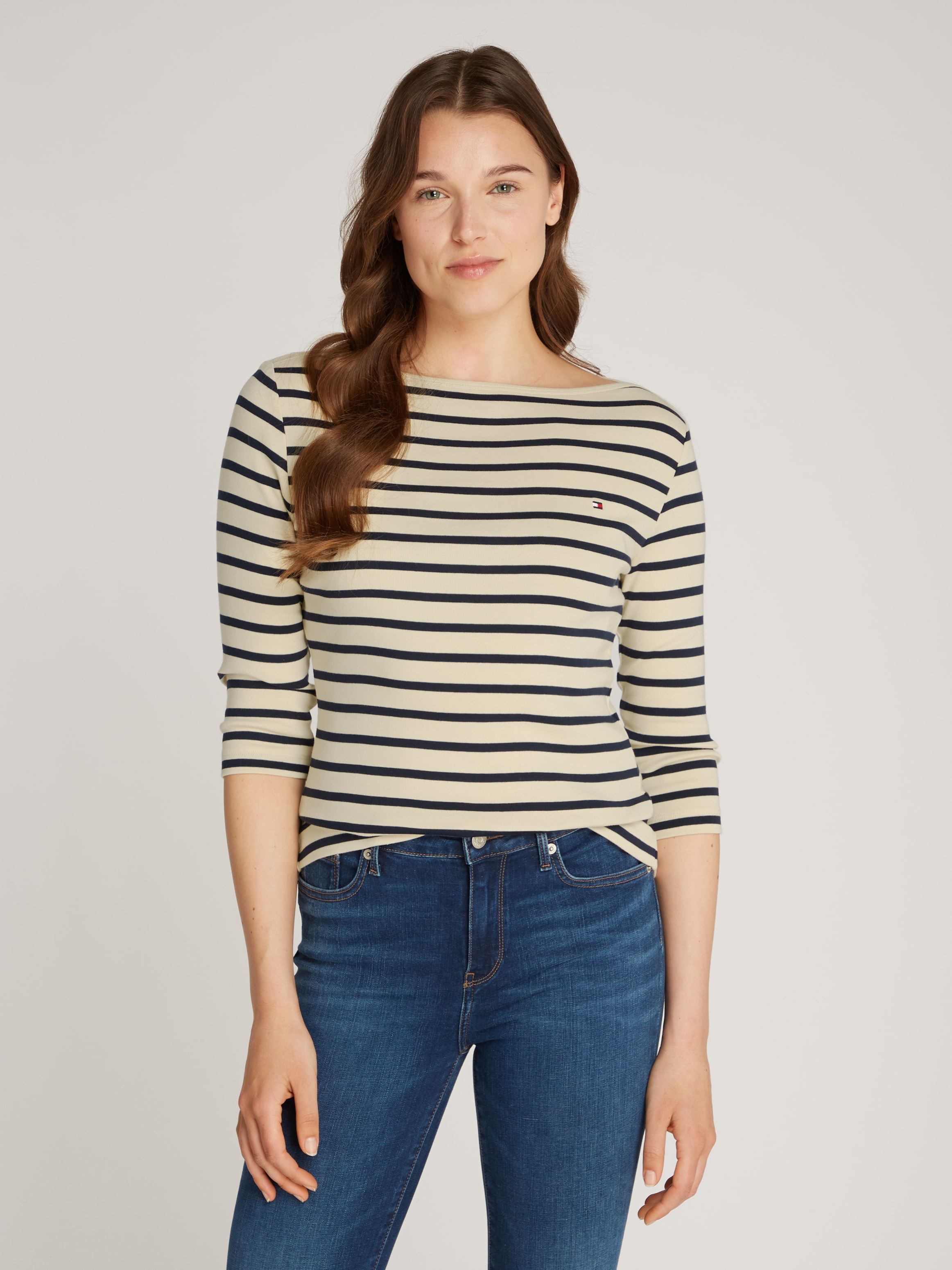 Tommy Hilfiger 3/4-Arm-Shirt "NEW CODY SLIM BOAT-NK 3/4SLV mit U-Boot und S günstig online kaufen