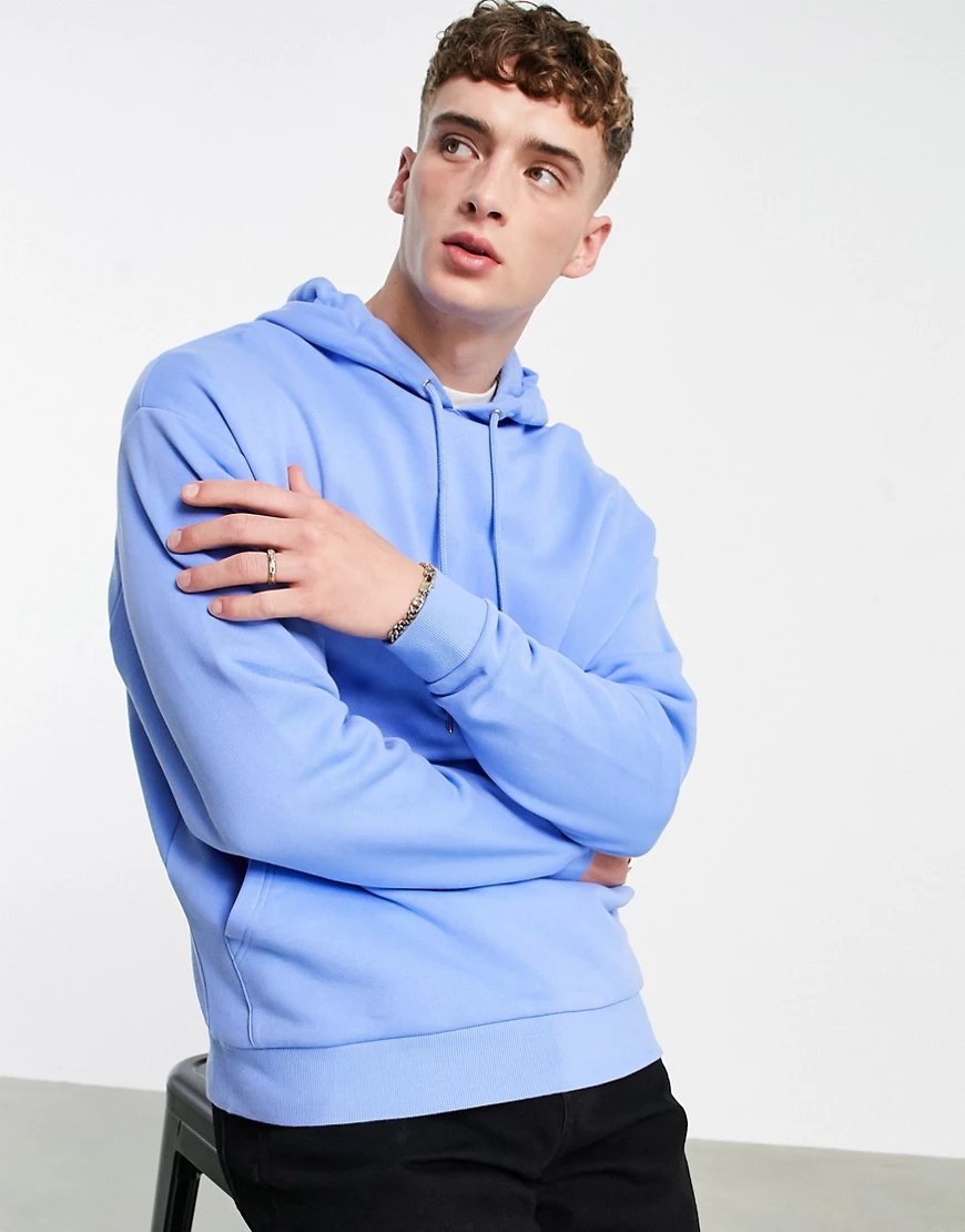 ASOS DESIGN – Oversized-Kapuzenpullover in Blau günstig online kaufen