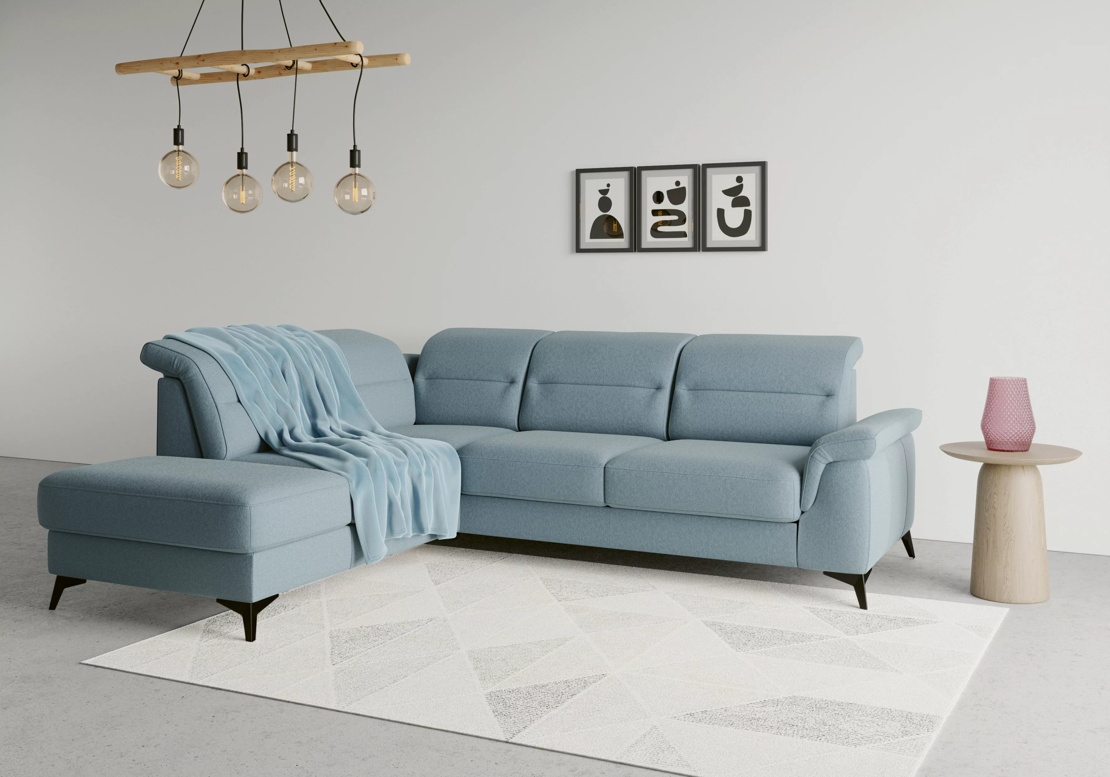 sit&more Ecksofa "Sinatra L-Form", mit Ottomane, optional mit Kopfteilverst günstig online kaufen