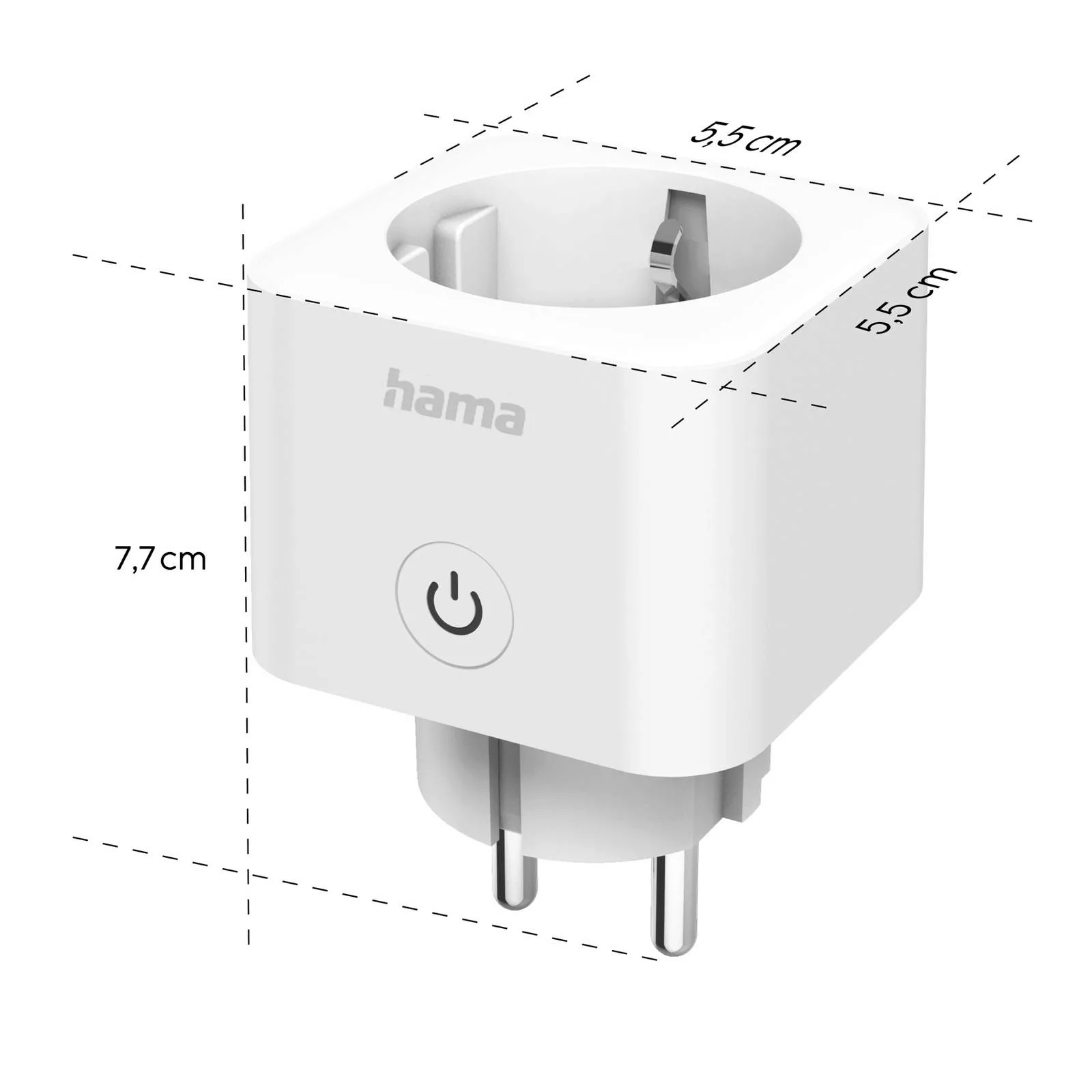Hama WLAN-Steckdose Smart, Matter-fähig, weiß, 3.680 W günstig online kaufen