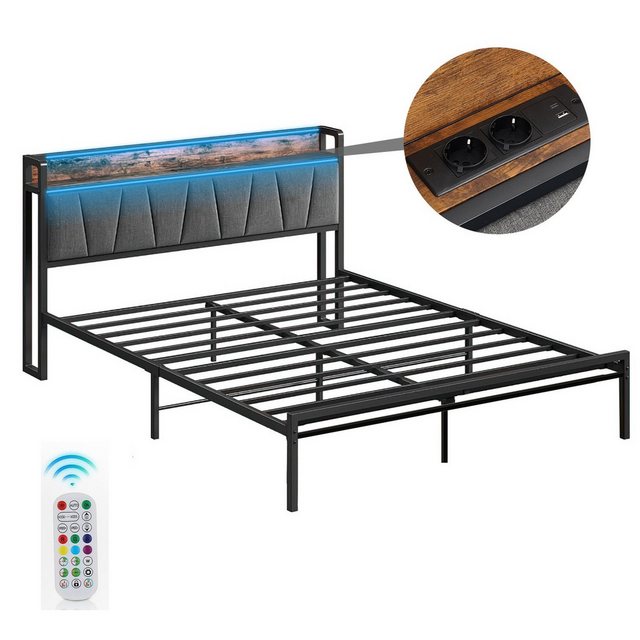 DOPWii Kinderbett Metallbett Bettgestell,90x200/140x200cm,Einzel-/Doppelbet günstig online kaufen