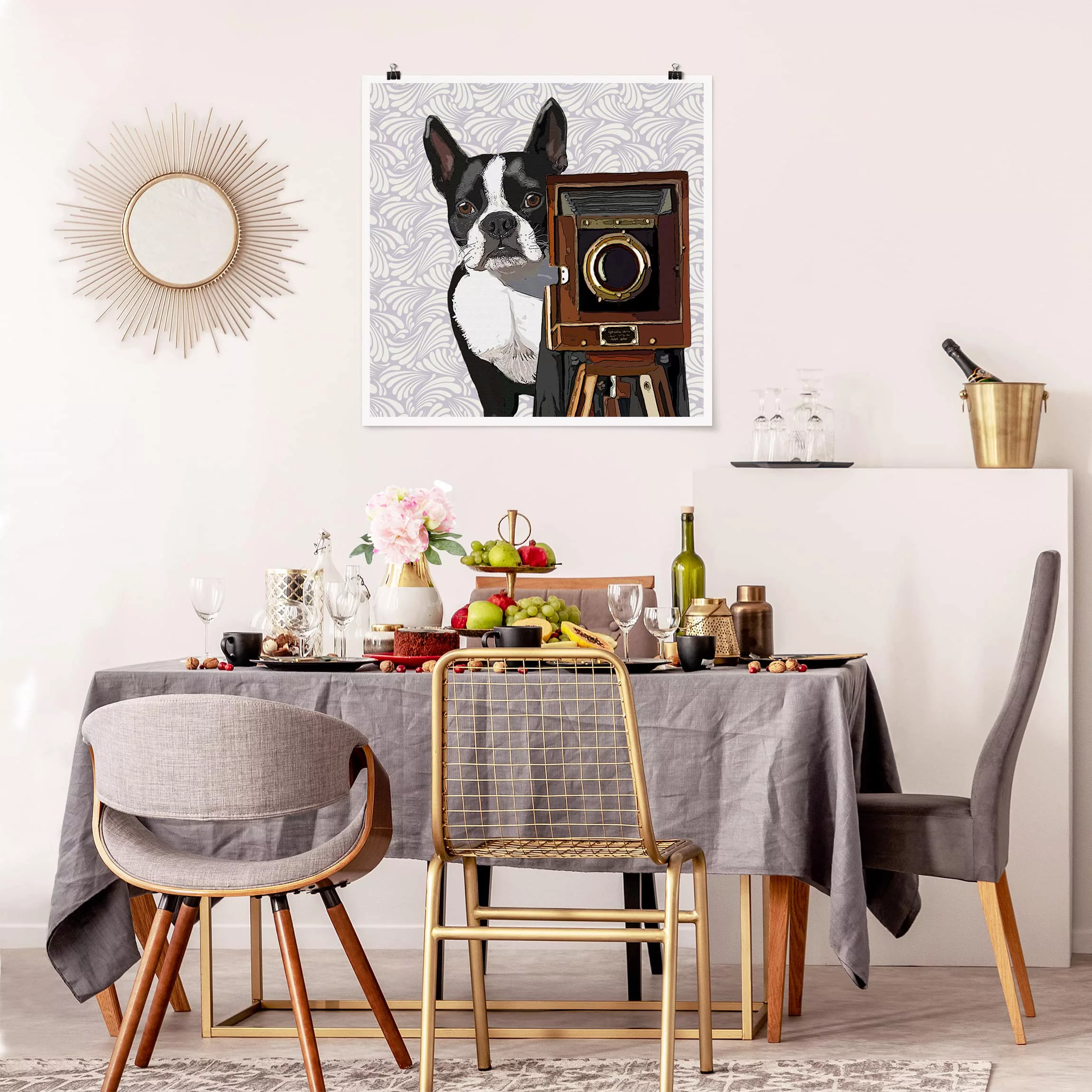 Poster - Quadrat Tierfotograf Terrier günstig online kaufen