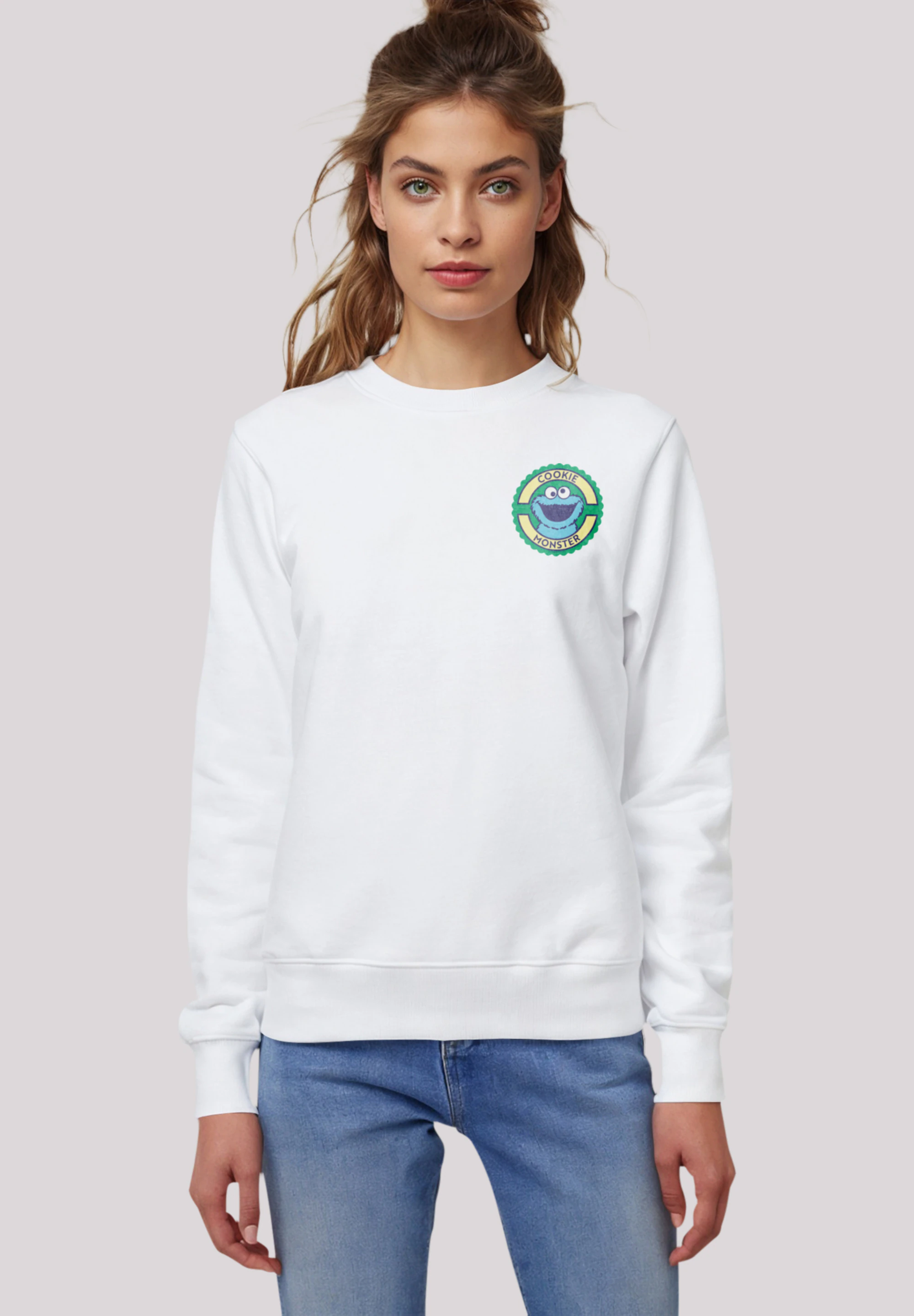 F4NT4STIC Sweatshirt "Sesamstraße Cookie Monster Sticker", Premium Qualität günstig online kaufen