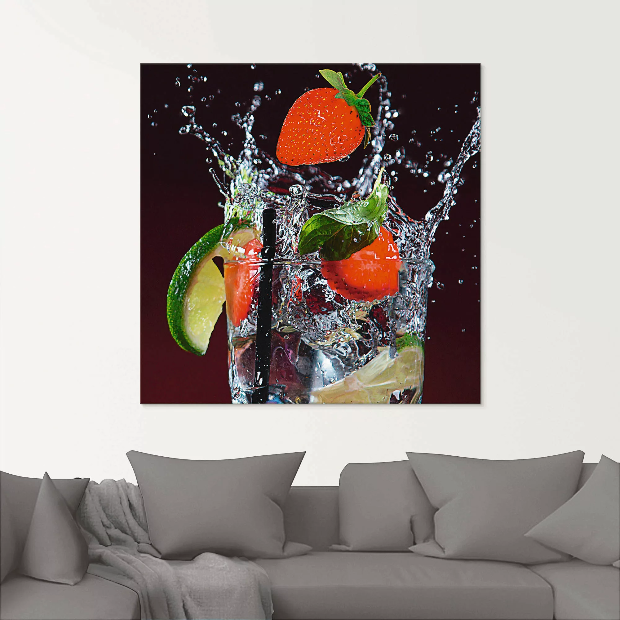 Artland Glasbild »Frischer Fruchtcocktail I«, Getränke, (1 St.) günstig online kaufen