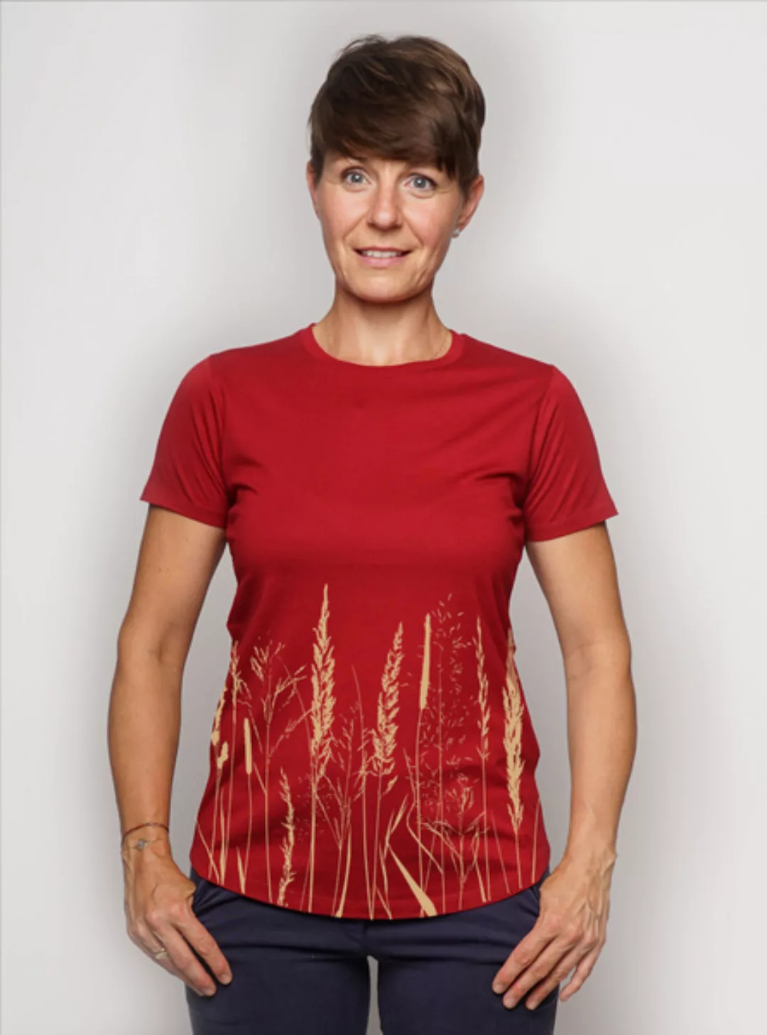 Ecovero®-Damen-t-shirt Gräservielfalt günstig online kaufen