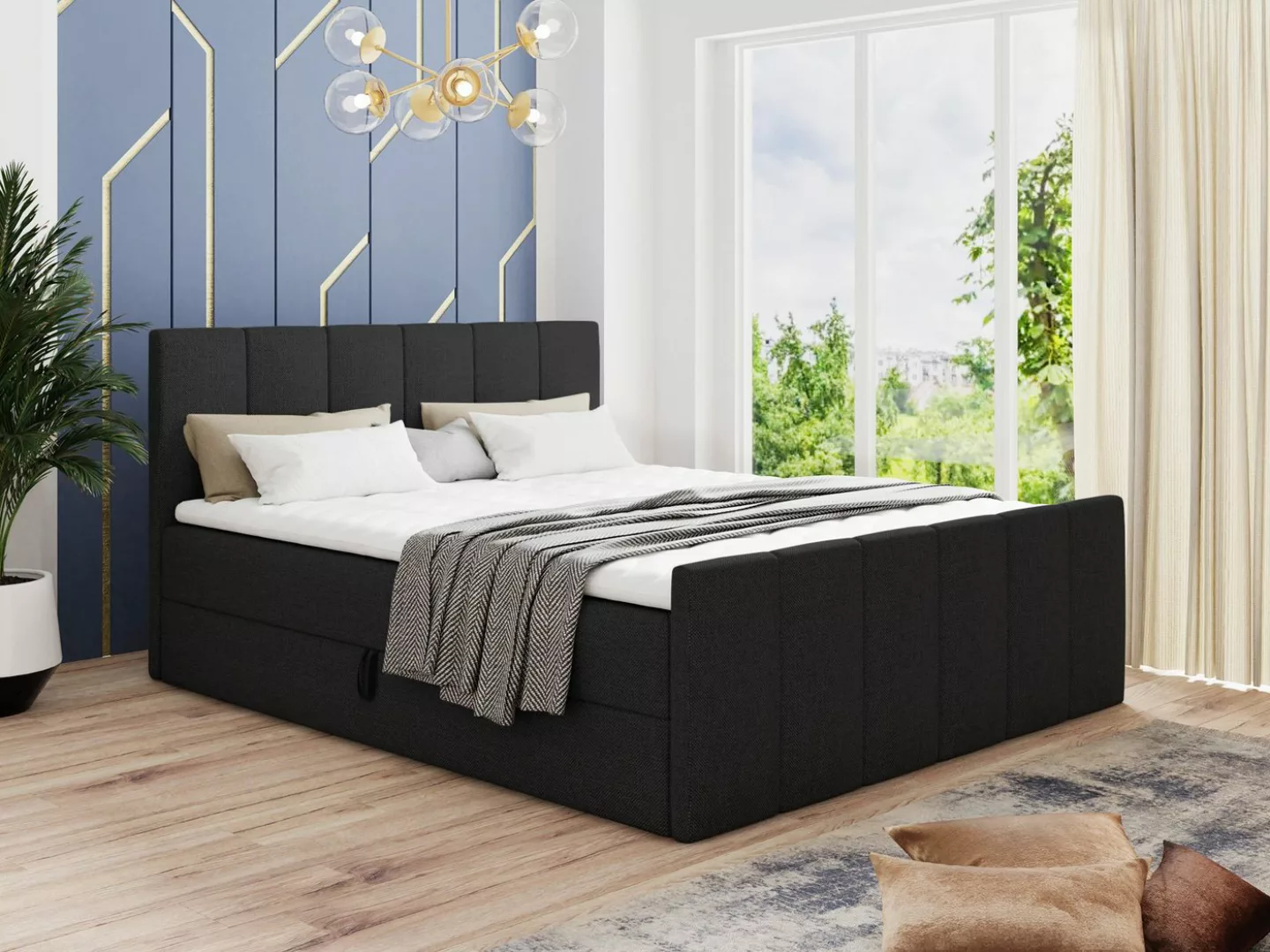 Sofnet Boxspringbett Star Lux (mit zwei Bettkasten, Bonell-Matratze und Top günstig online kaufen