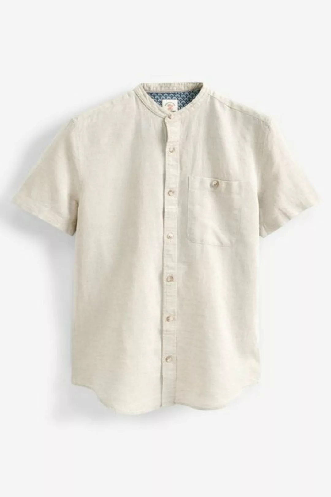Next Kurzarmhemd Kurzärmliges Hemd aus Baumwoll-Leinenmischung (1-tlg) günstig online kaufen