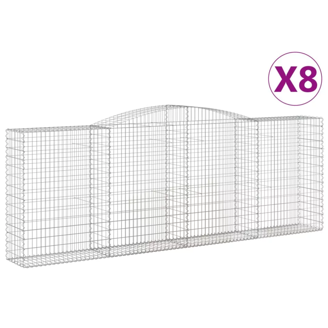 Vidaxl Gabionen Mit Hochbogen 8 Stk. 400x50x140/160cm Verzinktes Eisen günstig online kaufen