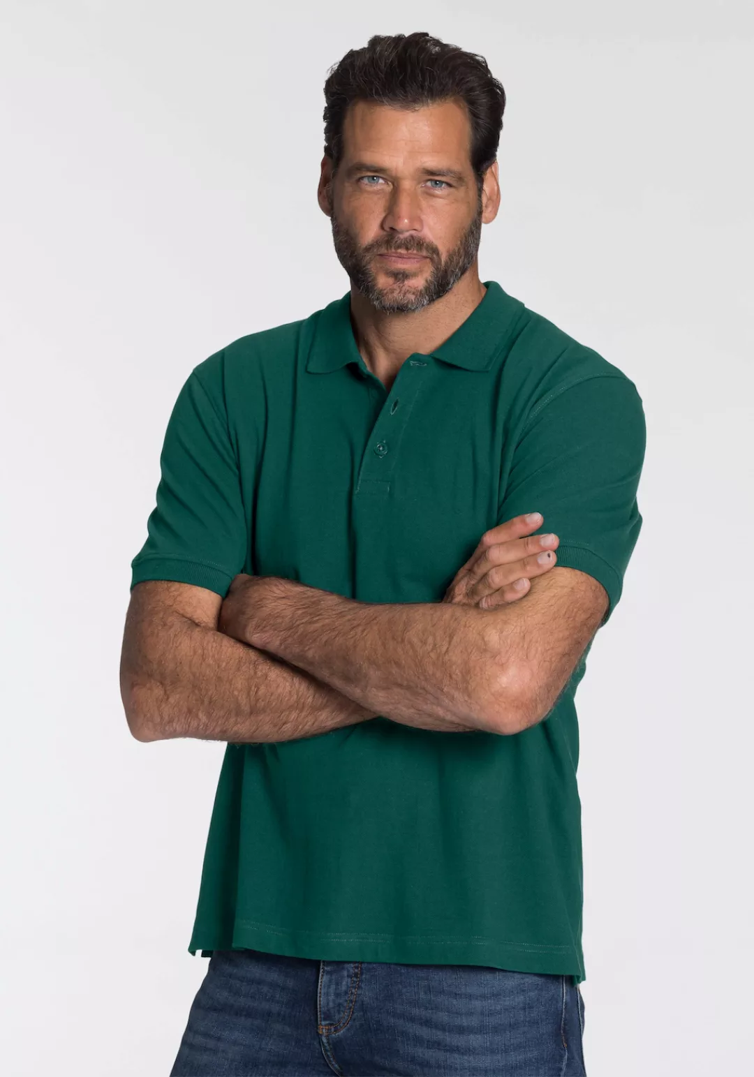 Mans World Poloshirt, Kurzarm, lockere Passform, unifarben günstig online kaufen