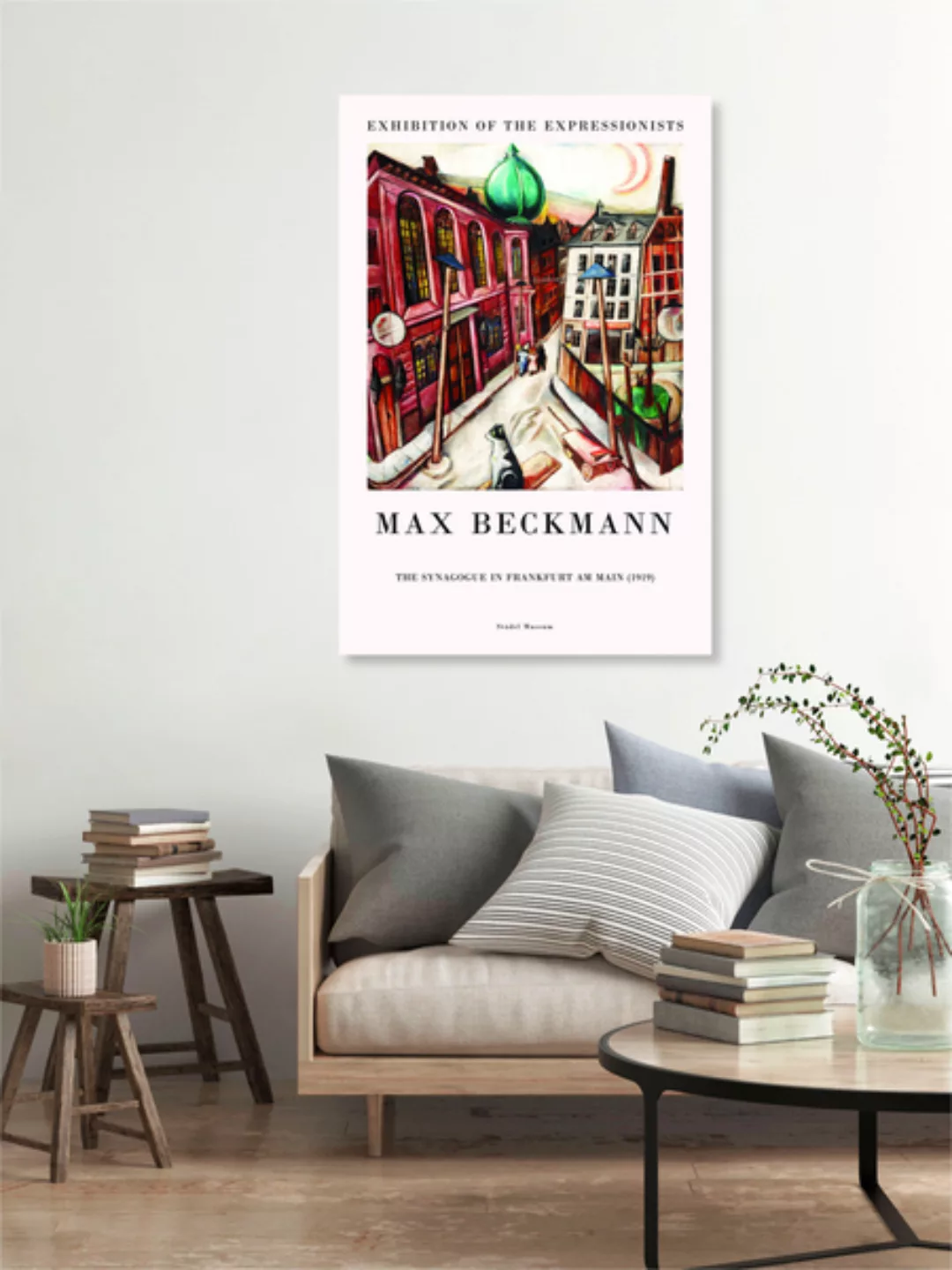Poster / Leinwandbild - Max Beckmann: Die Synagoge In Frankfurt Am Main günstig online kaufen