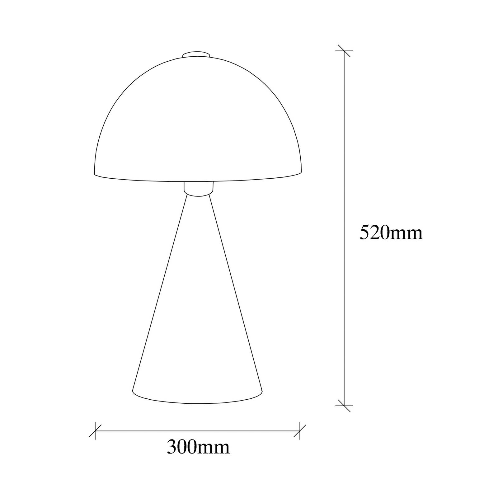 Tischlampe Dodo 5051, Höhe 52cm, schwarz günstig online kaufen