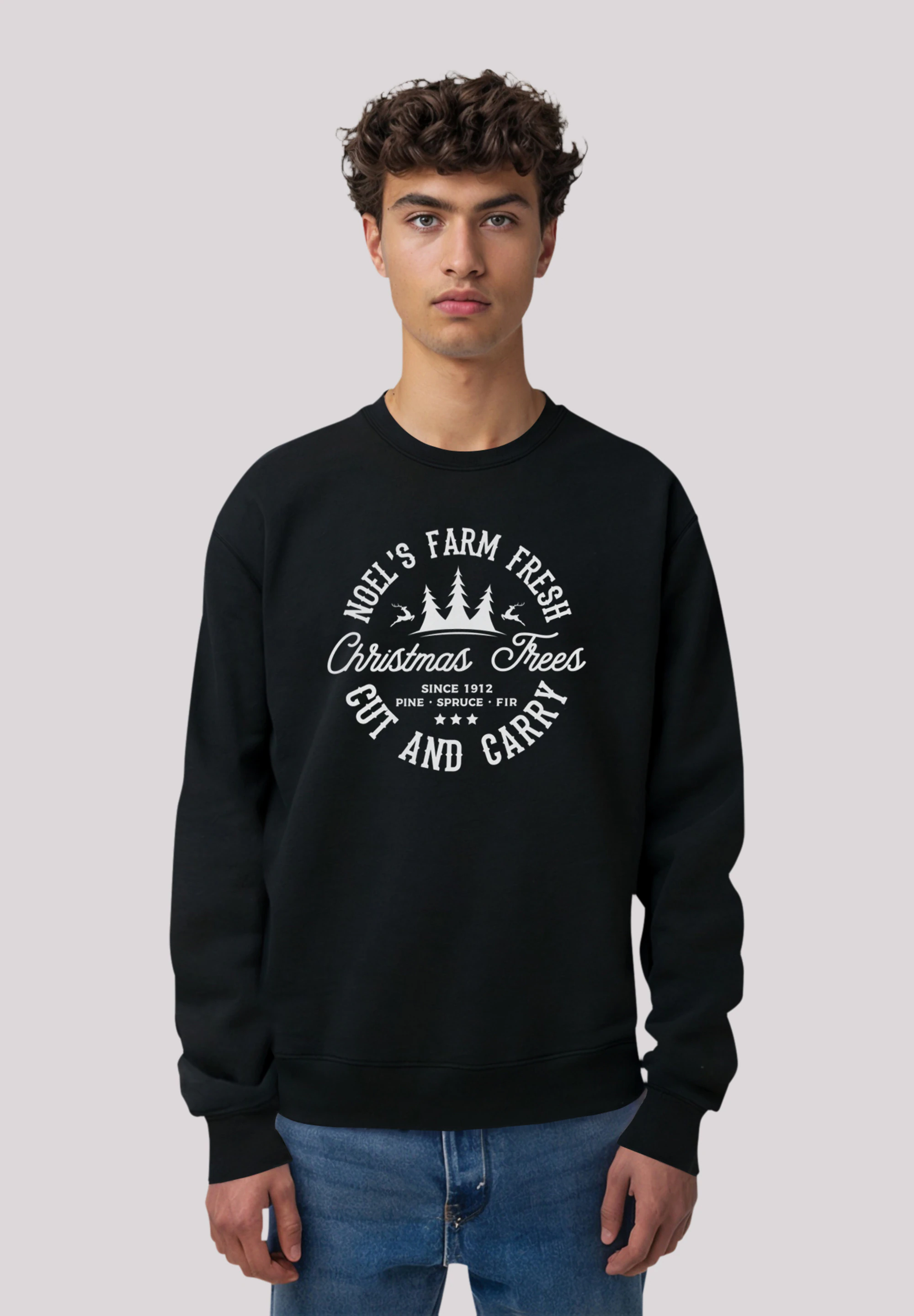 F4NT4STIC Sweatshirt "Weihnachten Trees Farm Retro Sign", Premium Qualität günstig online kaufen