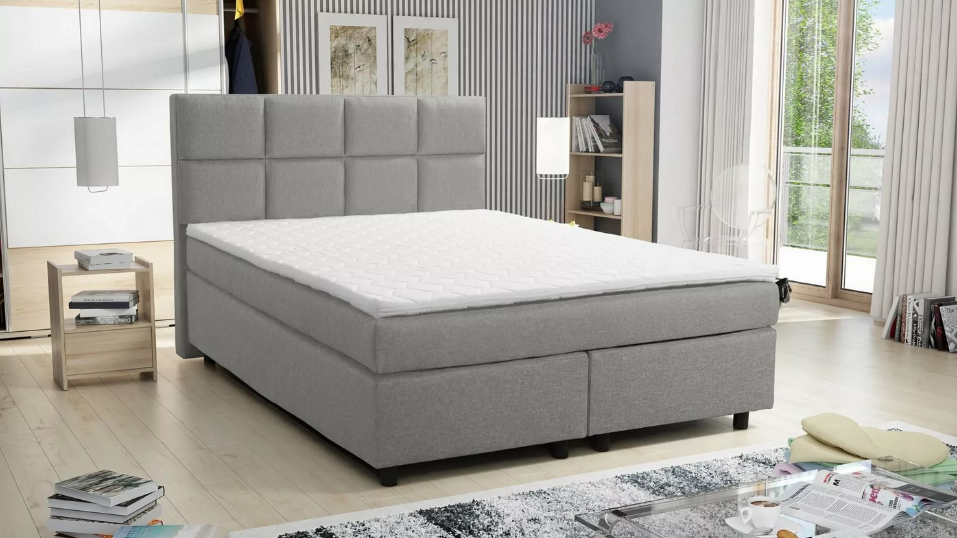 Küchen-Preisbombe Boxspringbett 140x200 Hotelbett Bonellfederkern Bett Topp günstig online kaufen