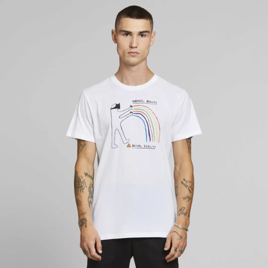 T-shirt Aus Bio Baumwolle - Stockholm Virtual Reality White - Weiß günstig online kaufen