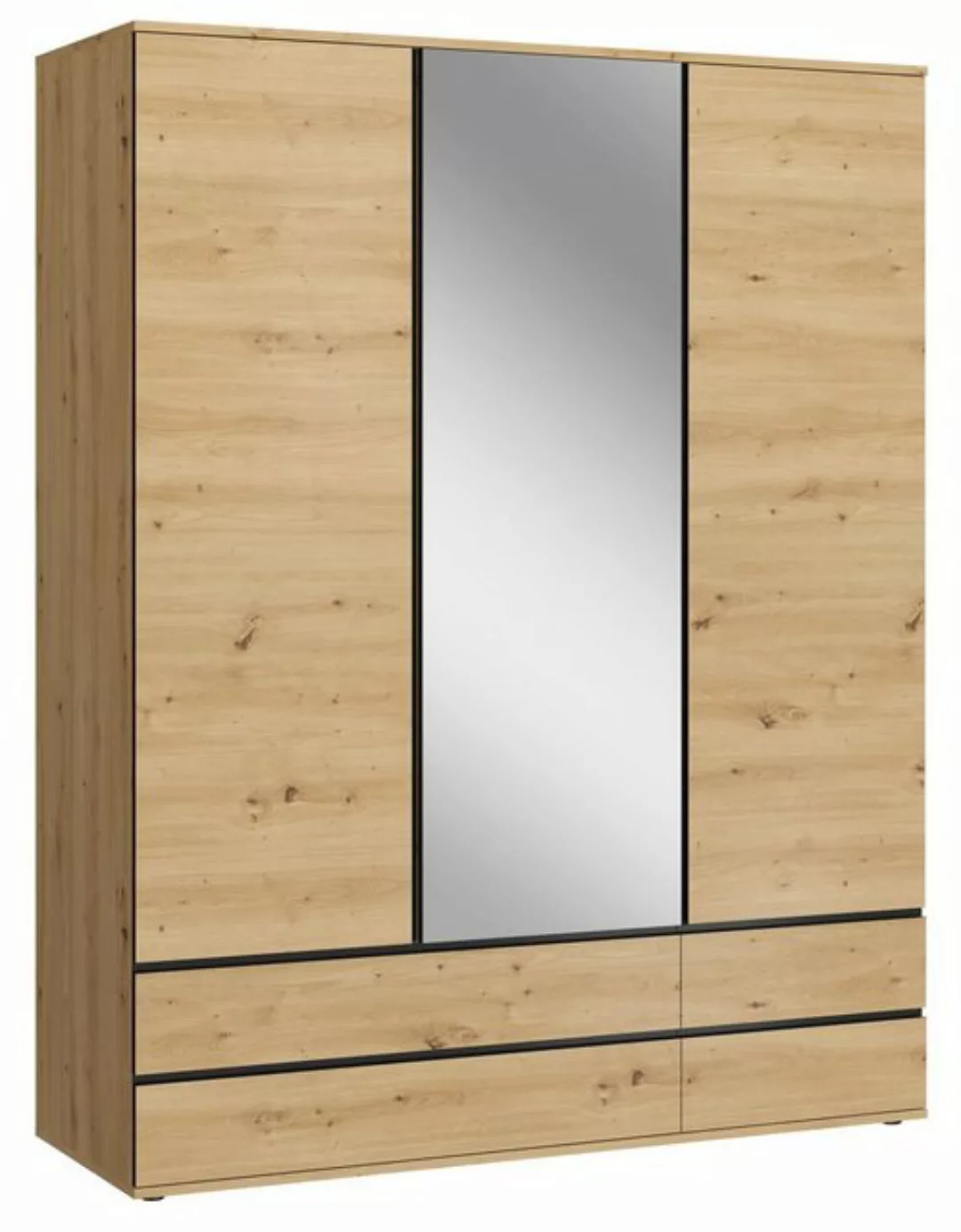 Feldmann-Wohnen Kleiderschrank Naxos (1-St) 165,2x58x210cm artisan eiche / günstig online kaufen