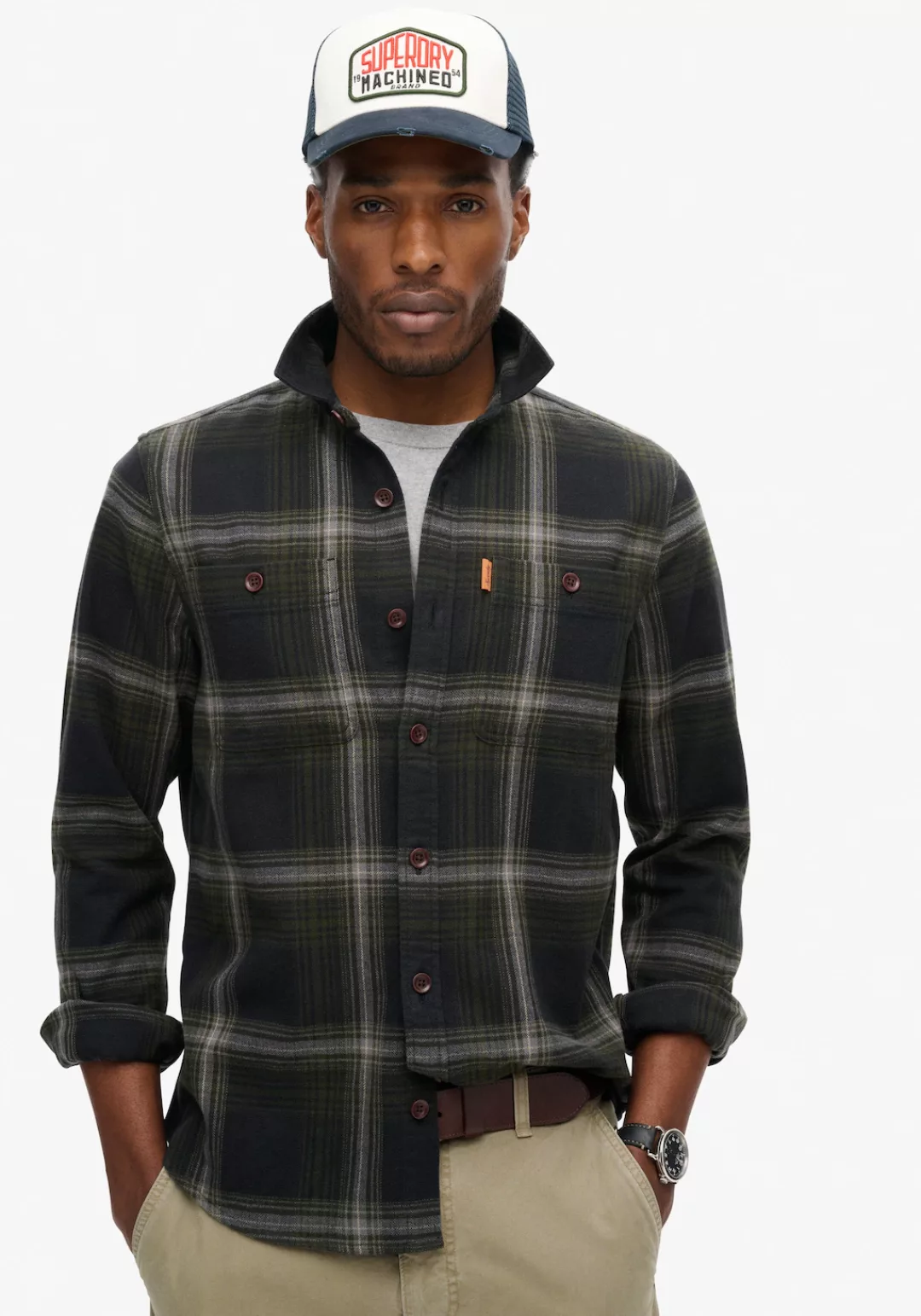 Superdry Langarmhemd VINTAGE CHECK OVERSHIRT günstig online kaufen