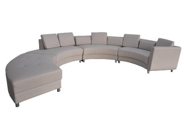 Xlmoebel Ecksofa Neues modernes Design Ledersofa mit USB-Anschluss in runde günstig online kaufen