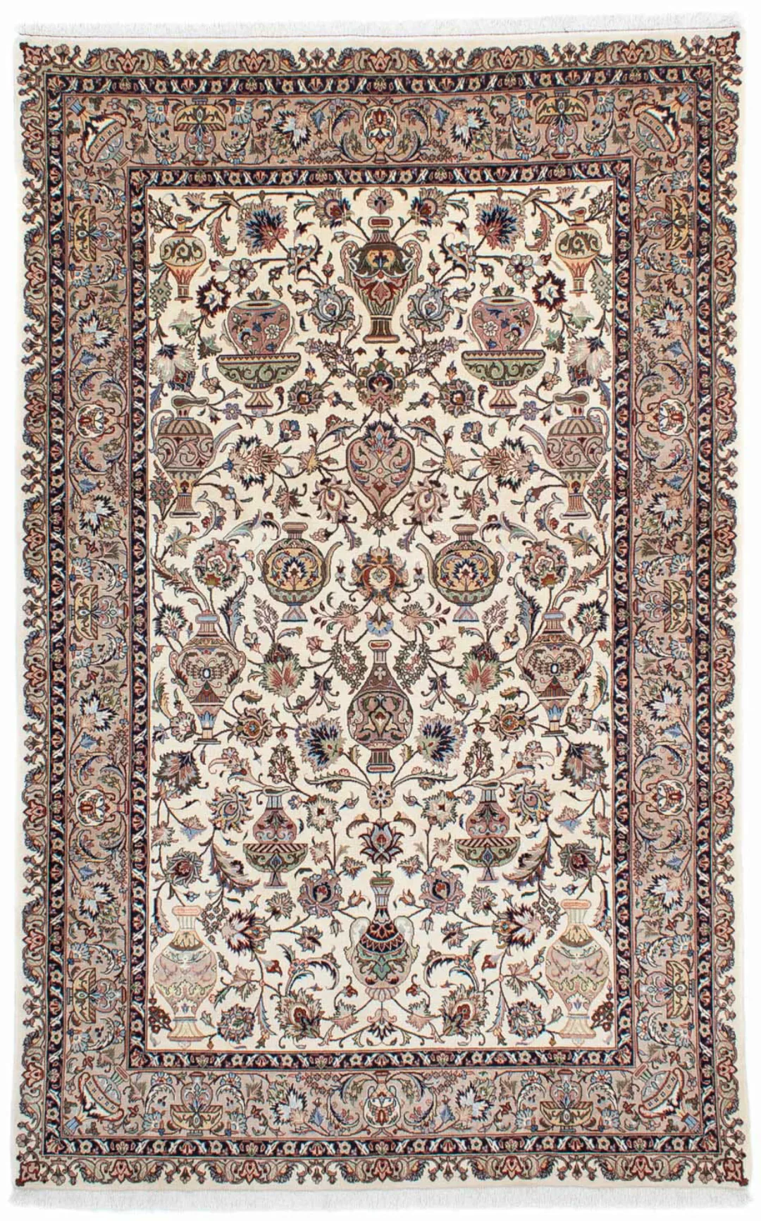 morgenland Wollteppich »Kaschmar Blumenmuster Beige 303 x 192 cm«, rechteck günstig online kaufen