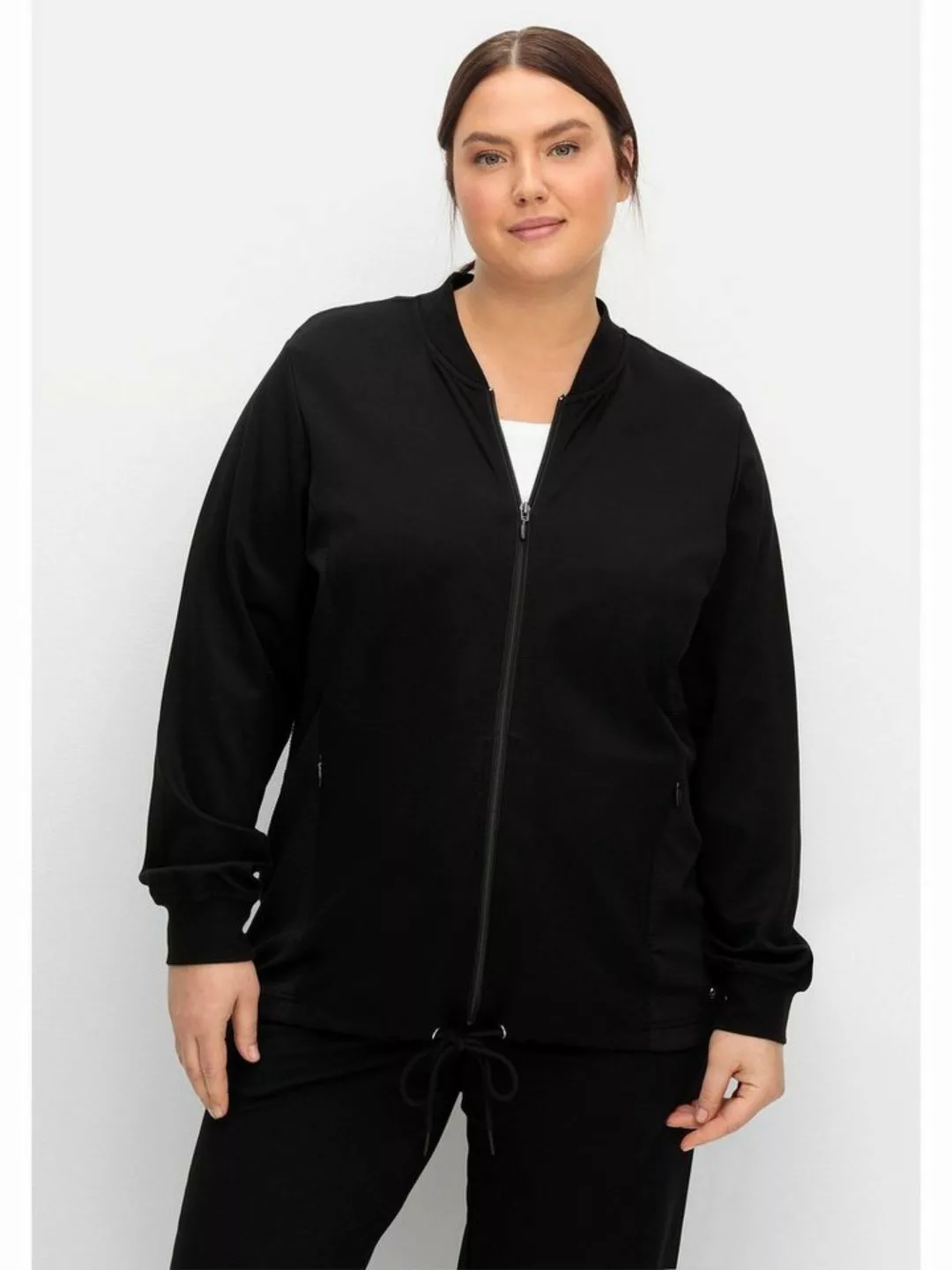 Sheego Sweatjacke Große Größen aus Sweat, im Blouson-Stil günstig online kaufen