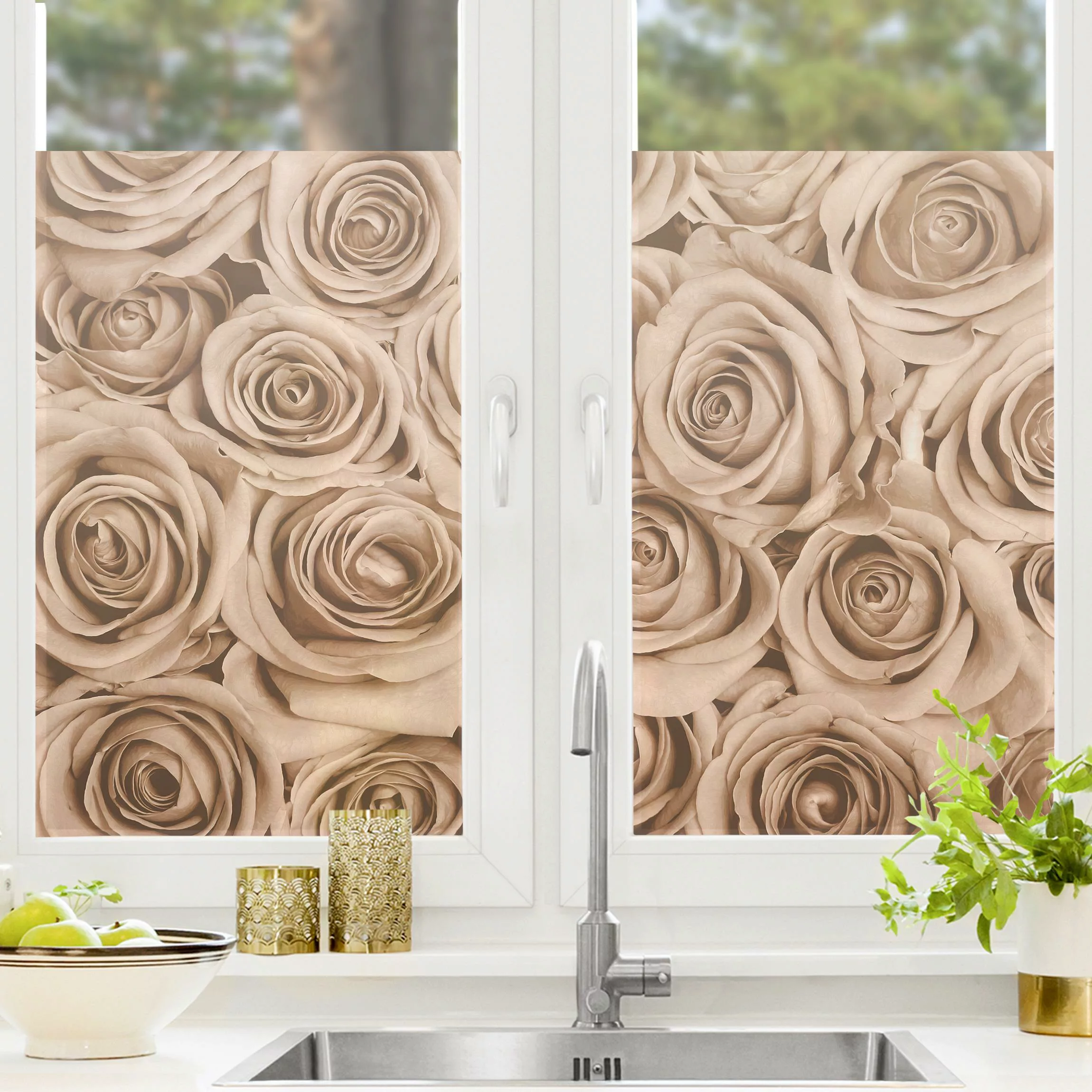 Fensterfolie Vintage Rosen günstig online kaufen