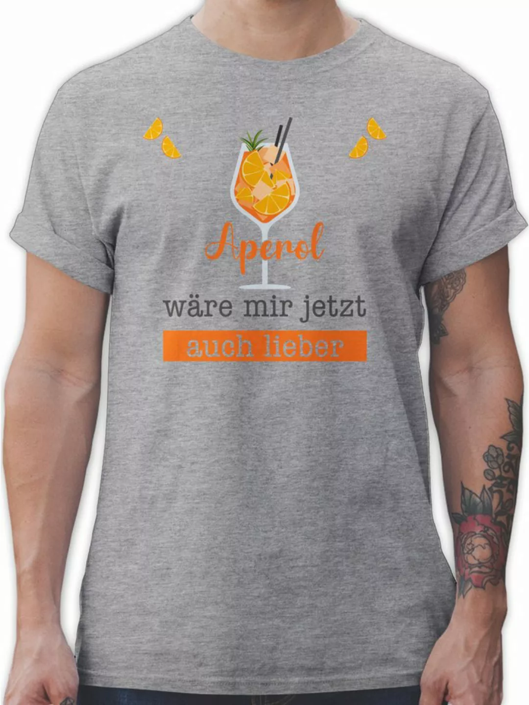 Shirtracer T-Shirt Aperol wäre mir jetzt auch lieber - Apreol Geschenk Lust günstig online kaufen