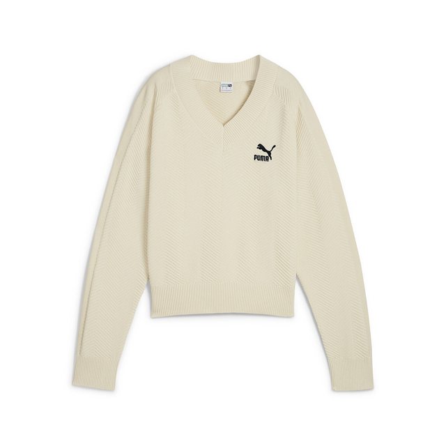 PUMA Sweatshirt T7 Gestricktes Oberteil mit Rundhalsausschnitt Damen günstig online kaufen