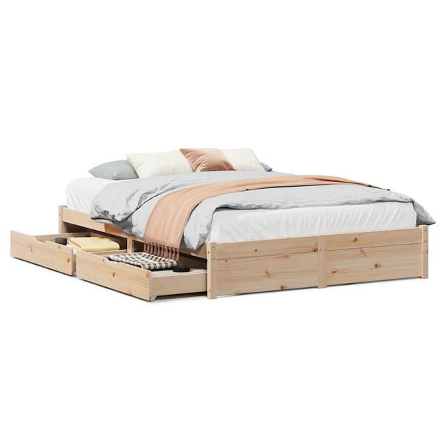 vidaXL Bett, Massivholzbett ohne Matratze 140x200 cm Kiefernholz günstig online kaufen