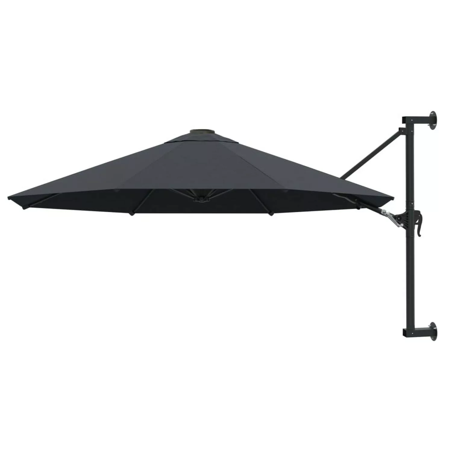 furnicato Sonnenschirm zur Wandmontage mit Metall-Mast 300 cm Anthrazit günstig online kaufen