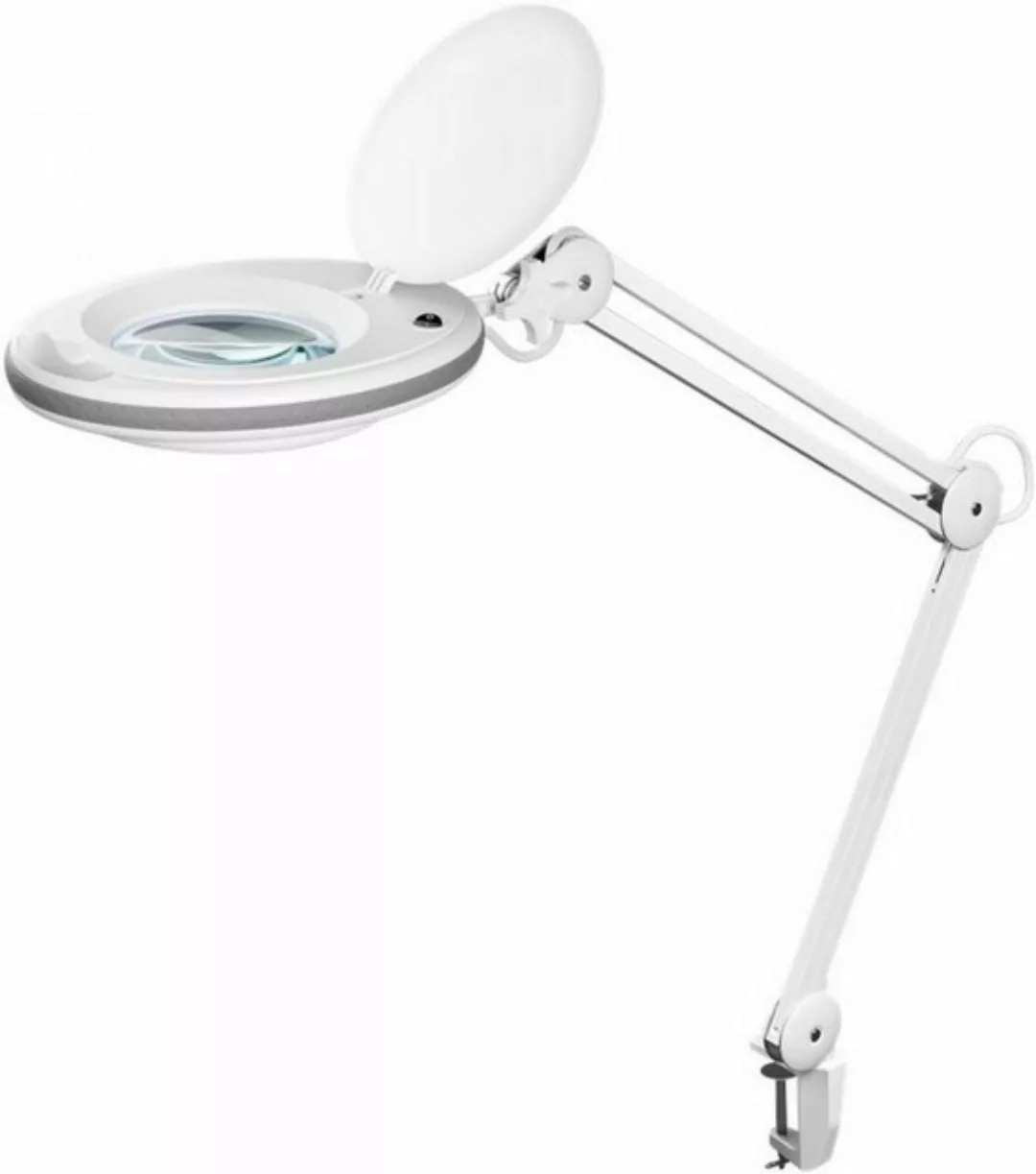 Goobay Standlupe Kaltlicht LED Lupenleuchte mit Tischklemme, 8W, weiß günstig online kaufen