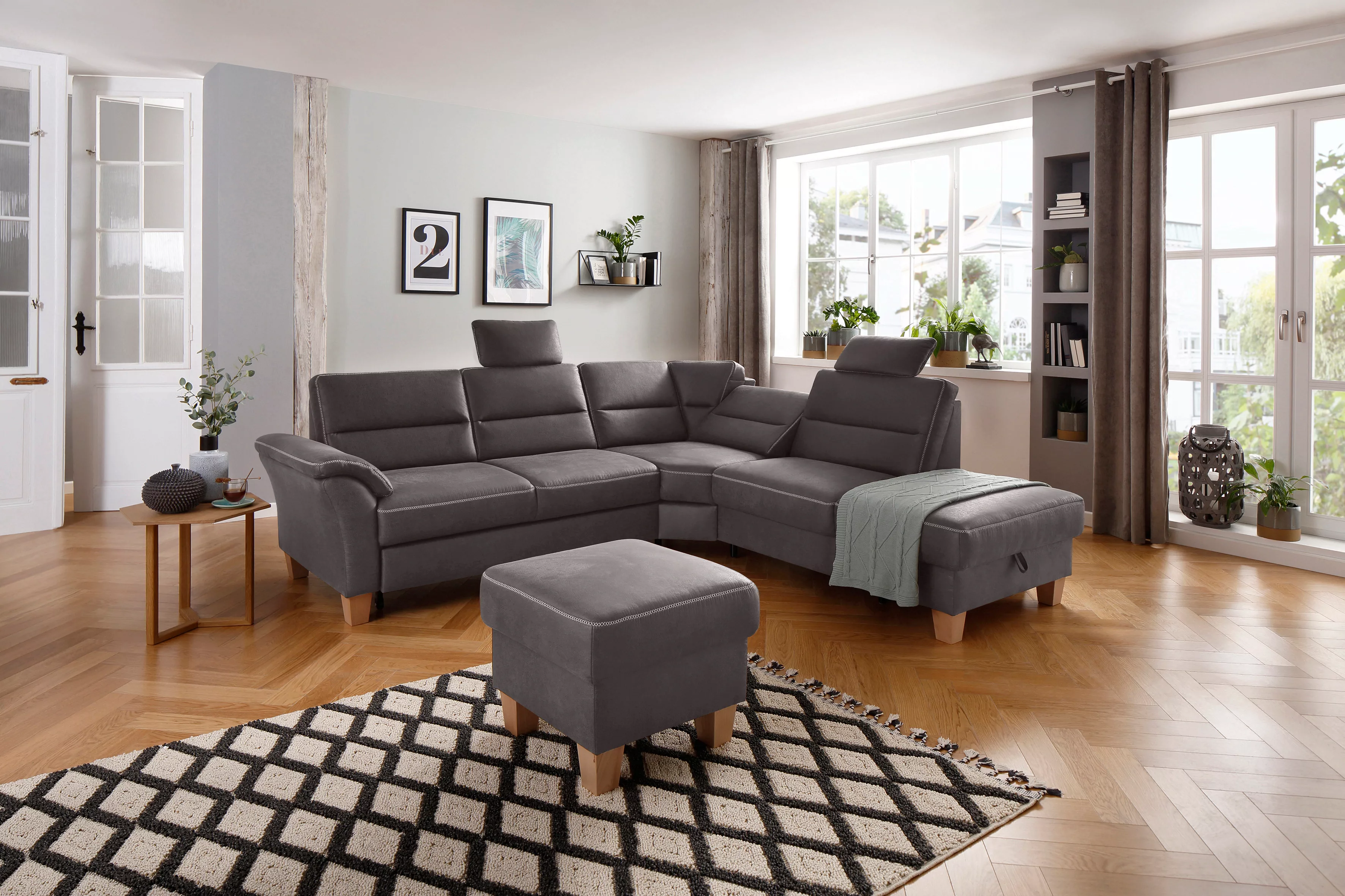 Home affaire Ecksofa "Soleo L-Form", komfortabel durch Trapezecke mit Relax günstig online kaufen