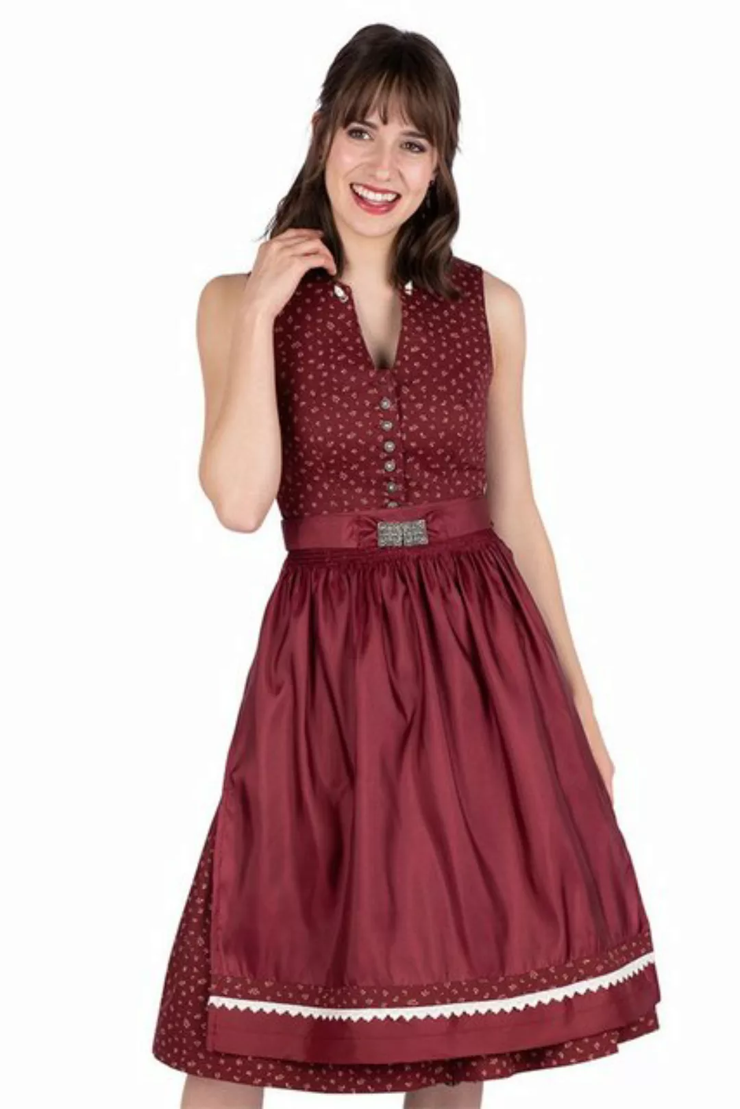 MarJo Dirndl Midi Dirndl 2tlg. - FRANKA - rostrot günstig online kaufen