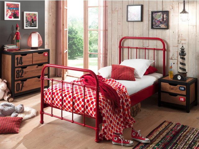 Vipack Kinderbett (Made in Europe), Metallbett, Jugendbett, Einzelbett mit günstig online kaufen