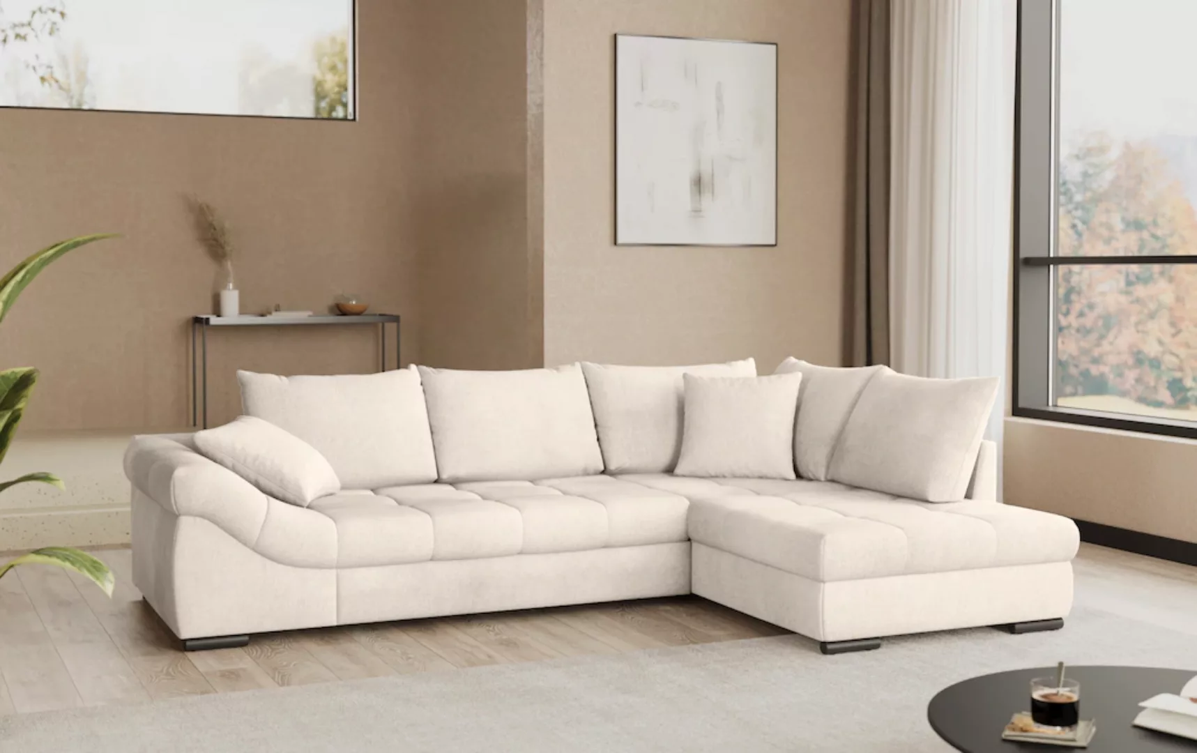 Mr. Couch Ecksofa "Allegro DuraFlex, L-Form", Hochschläfer-Bettauszug, Kalt günstig online kaufen