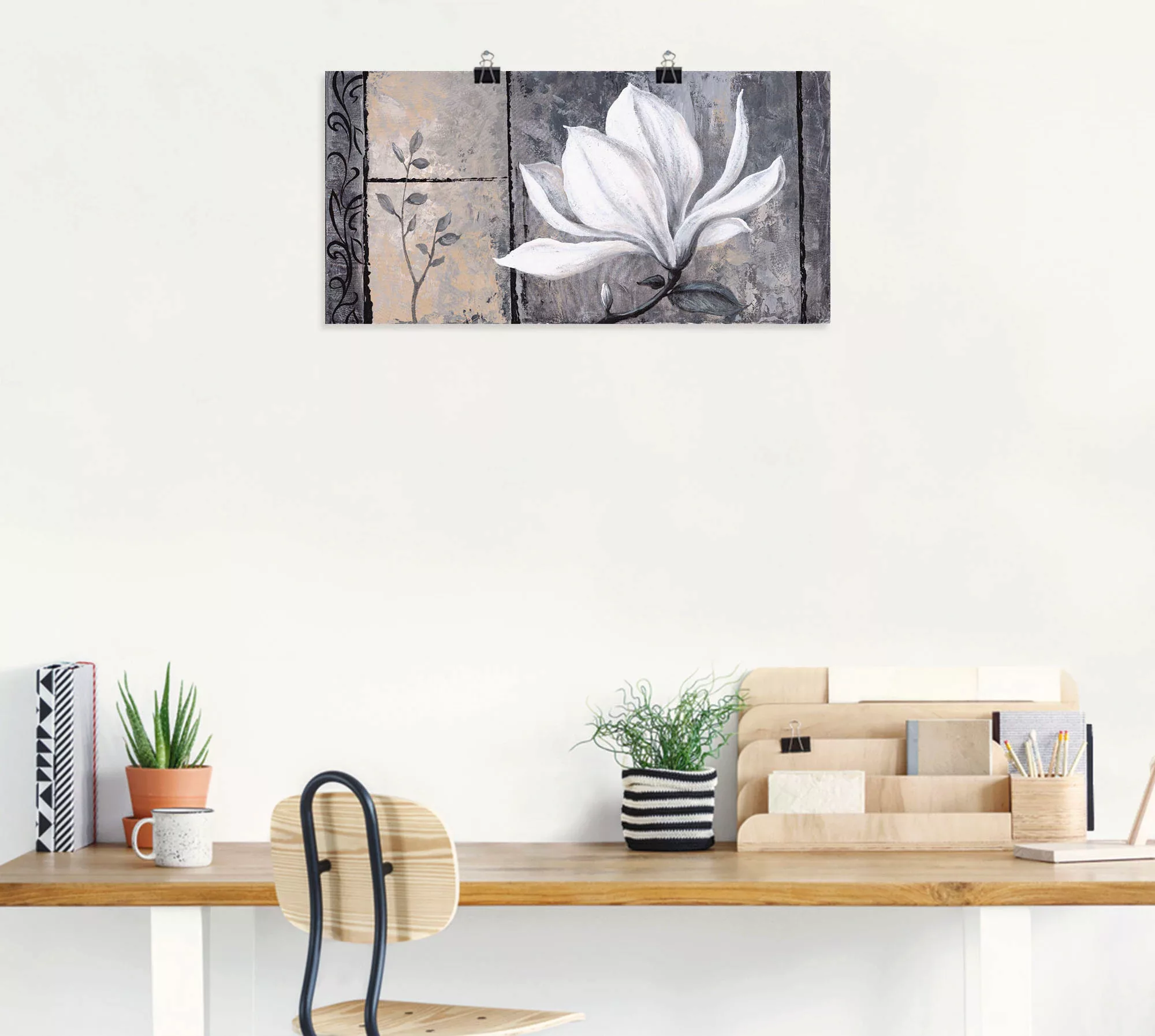 Artland Wandbild "Klassische Magnolie", Blumen, (1 St.), als Alubild, Outdo günstig online kaufen