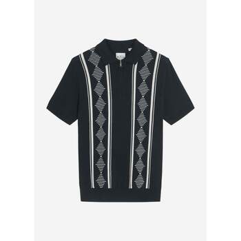 Ben Sherman  T-Shirts & Poloshirts Argyle-Jacquard-Poloshirt – Schwarz günstig online kaufen