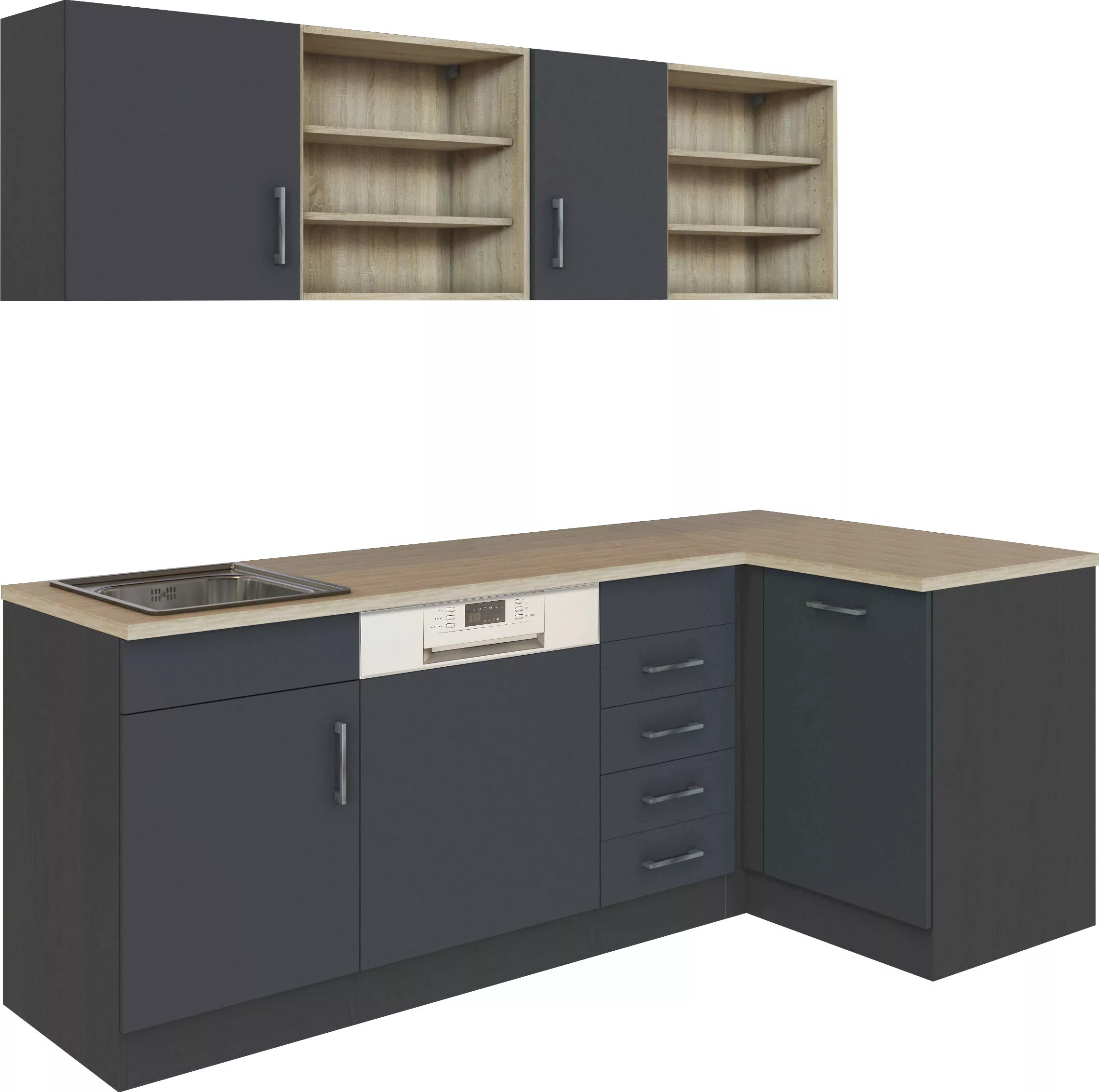 KOCHSTATION Küche "KS-Mali", Stellbreite 210/110 cm, mit E-Geräten günstig online kaufen