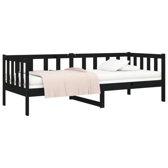 vidaXL Bett Tagesbett Schwarz 90x190 cm Massivholz Kiefer günstig online kaufen