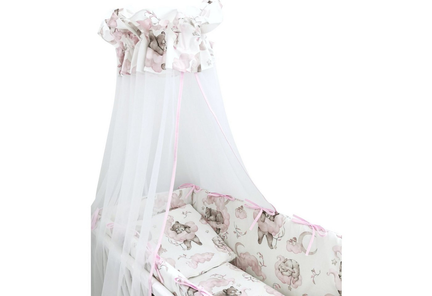 Baby-Delux Stubenbett Babywiege Komplettset, Schaukelwiege Weiß 90x40cm Kom günstig online kaufen