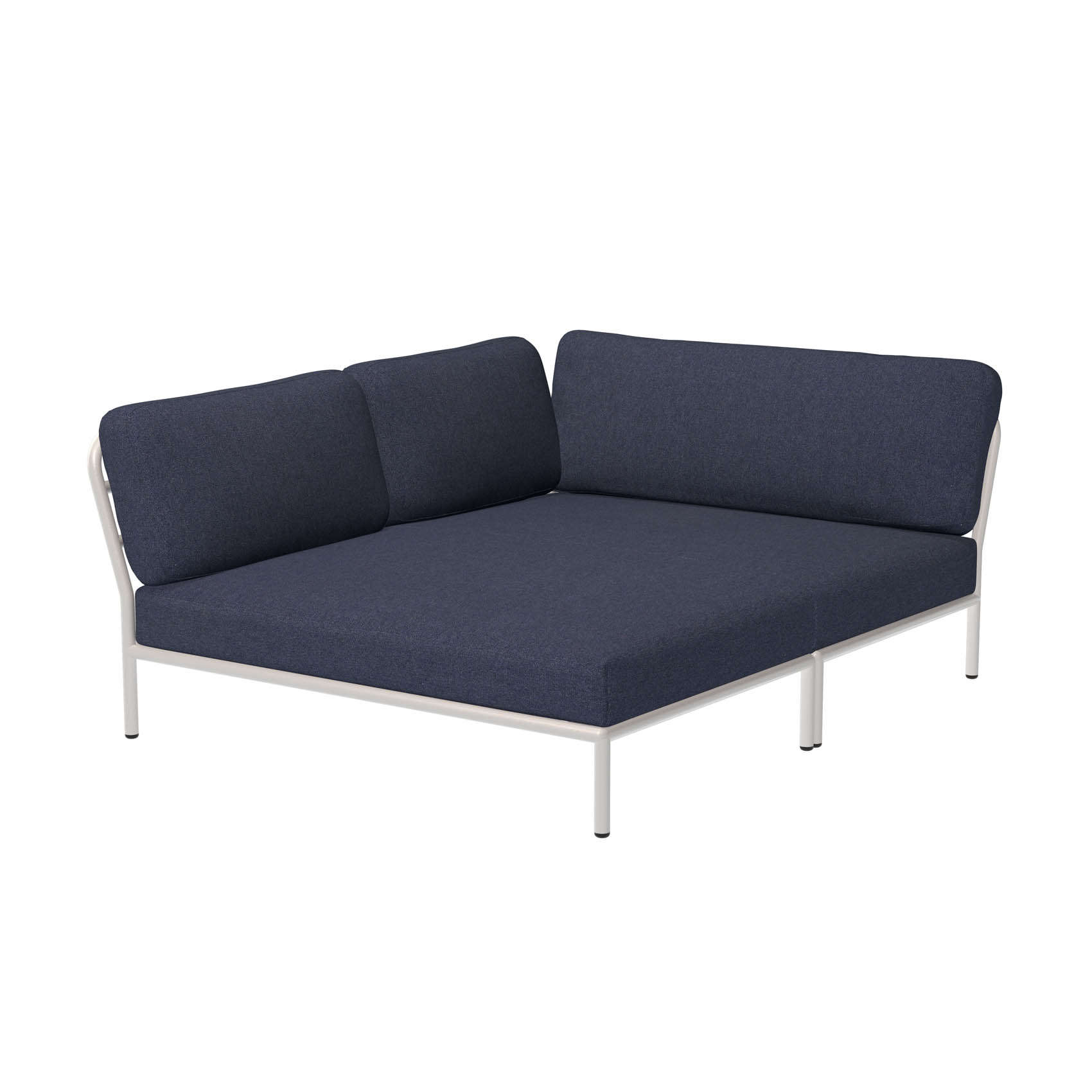 LEVEL Outdoor Eck-Sofa Lounge-Modul 5 Indigo Weiß Links günstig online kaufen