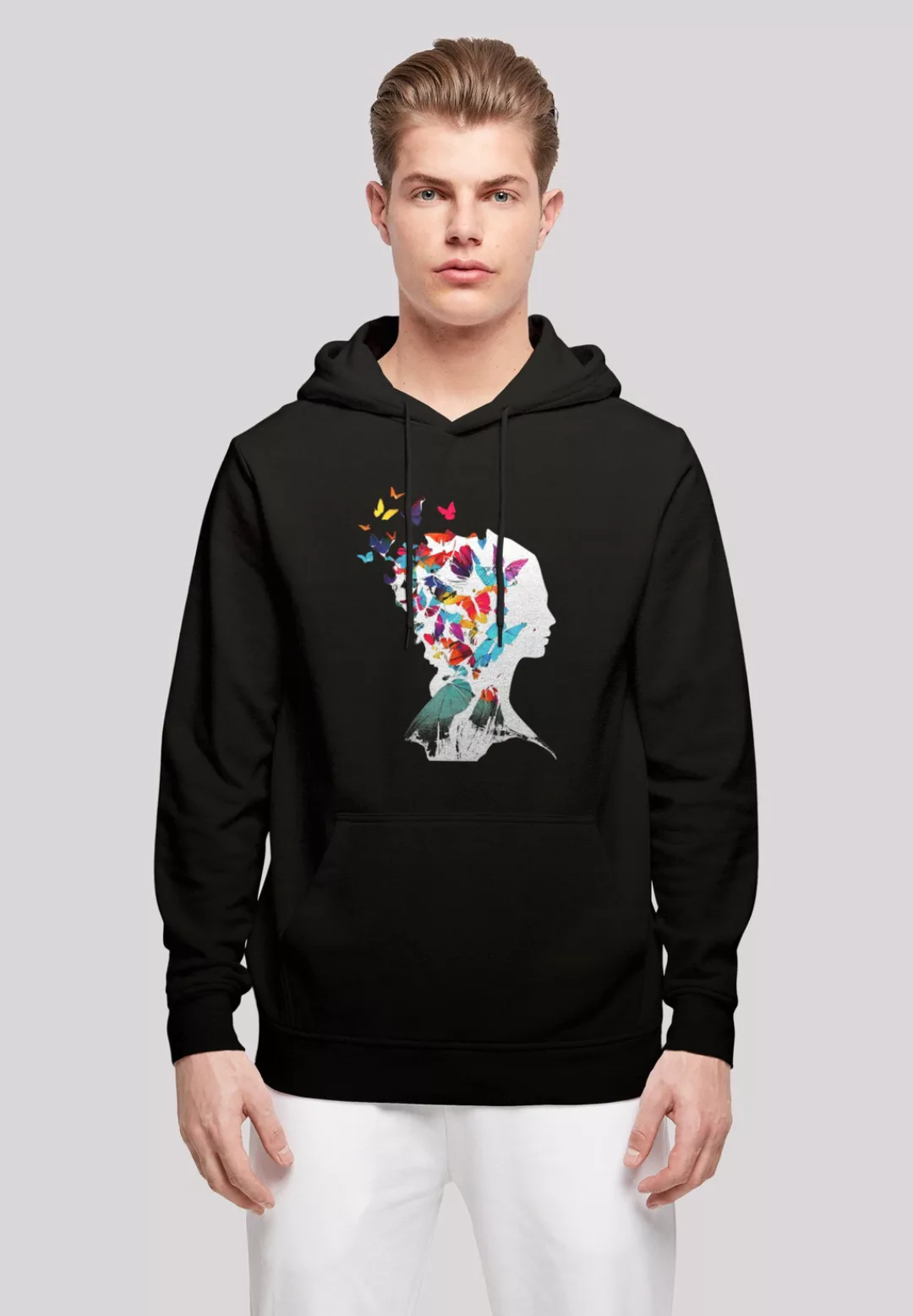 F4NT4STIC Kapuzenpullover "Schmetterling Silhouette HOODIE", Print günstig online kaufen