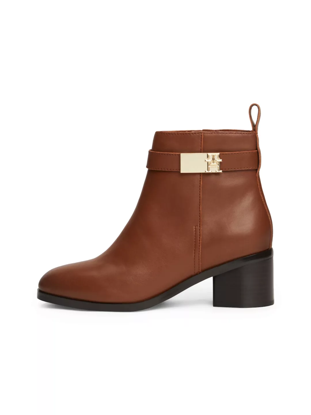 Tommy Hilfiger Stiefelette "TH LOGO MID HEEL BOOTIE", Blockabsatz, Ankleboo günstig online kaufen