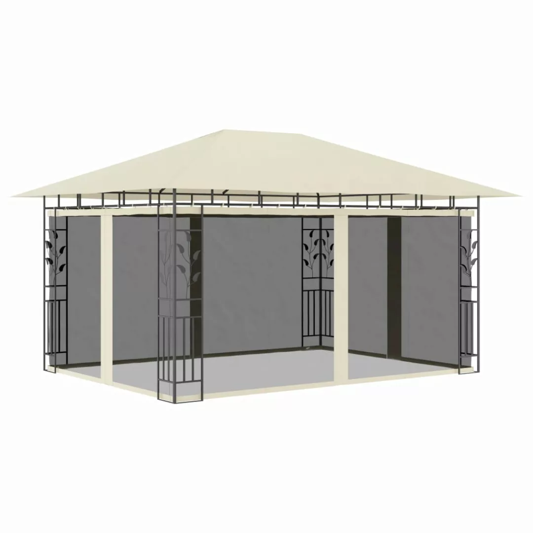 Pavillon Mit Moskitonetz 4x3x2,73 M Creme 180 G/m² günstig online kaufen