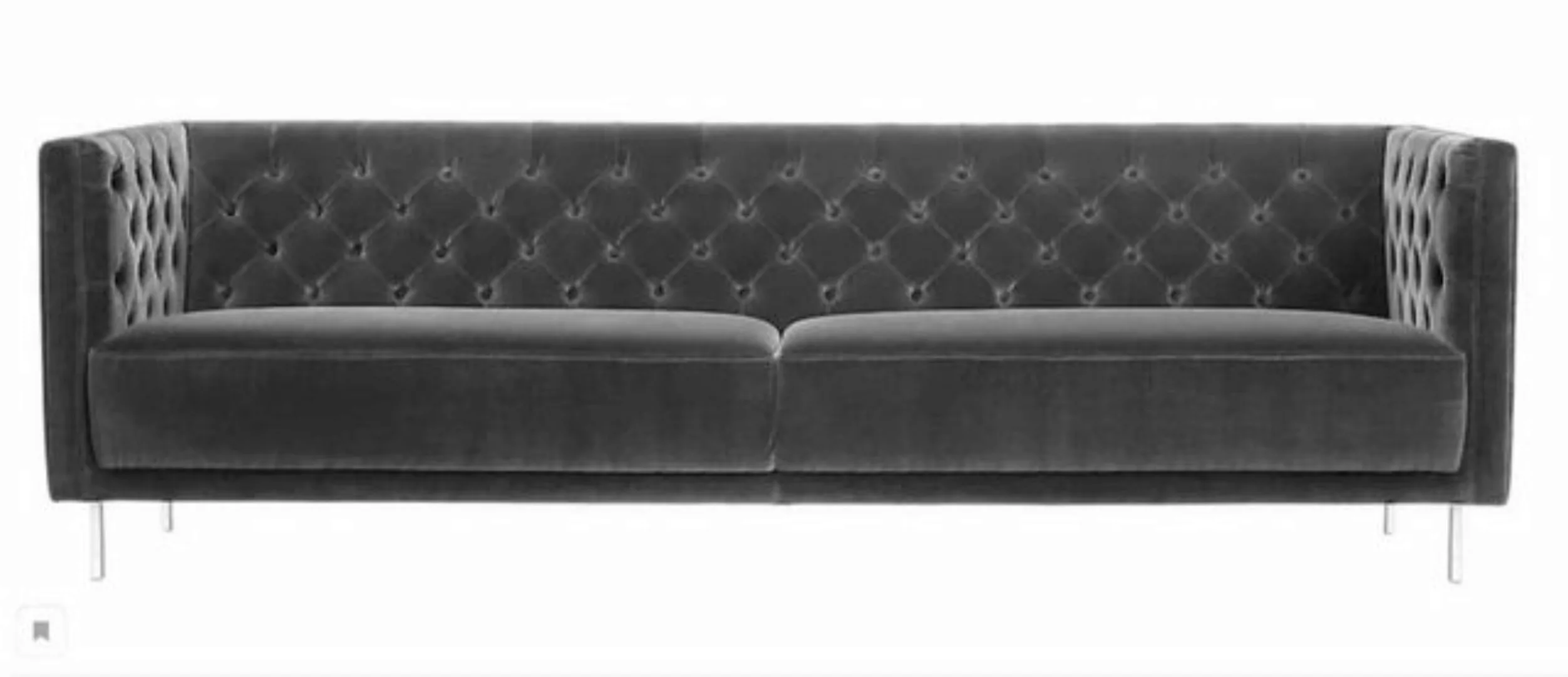 JVmoebel Chesterfield-Sofa Violetter Chesterfield Dreisitzer 3-Sitzer Sofa günstig online kaufen