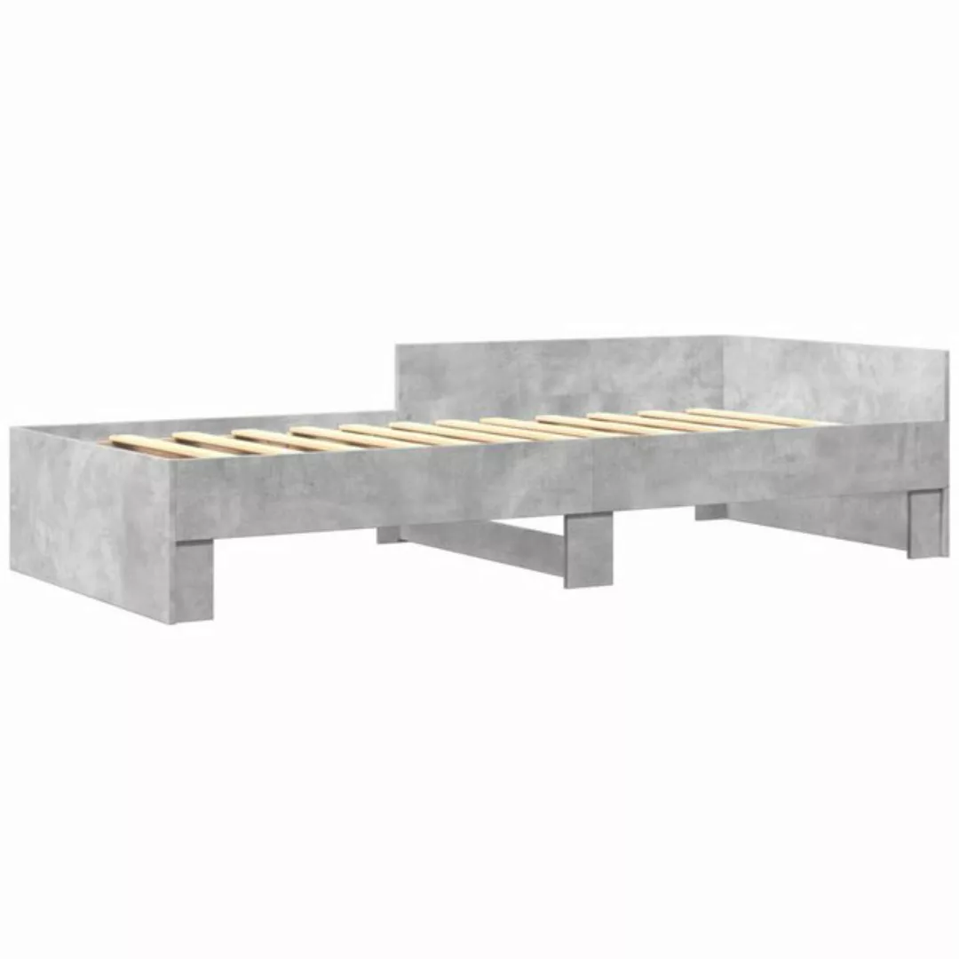 vidaXL Bett Bettgestell Betongrau 75x190 cm Holzwerkstoff günstig online kaufen