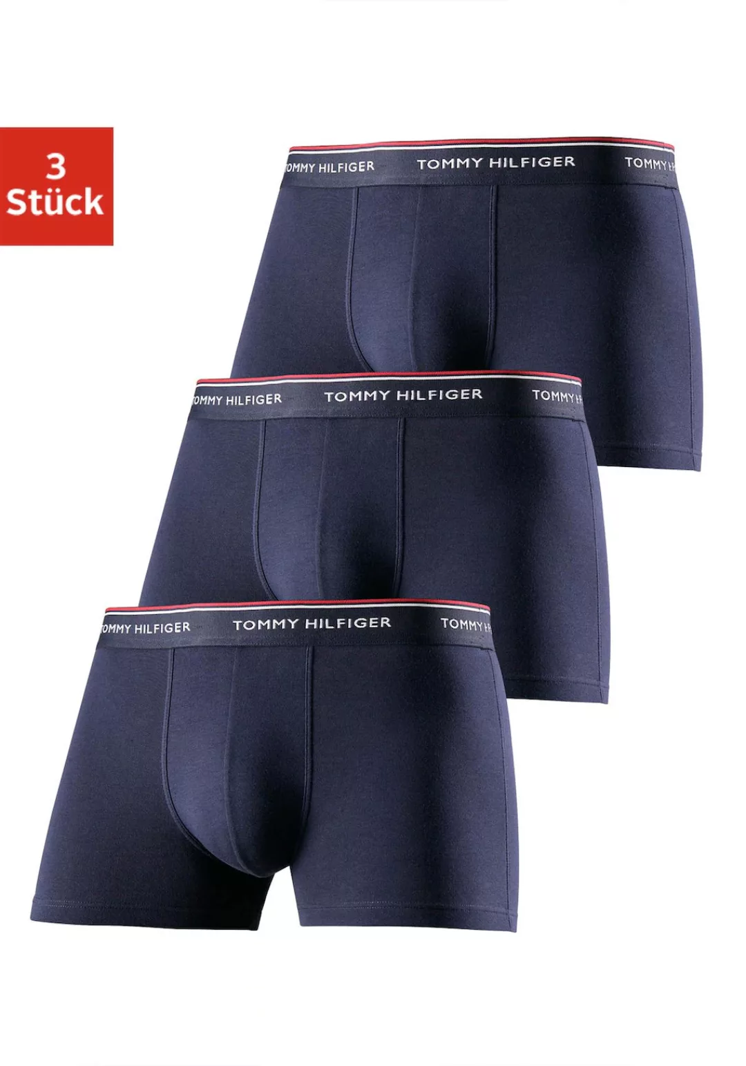 Tommy Hilfiger 3er-Set Stretch Trunks in dunkelblau günstig online kaufen