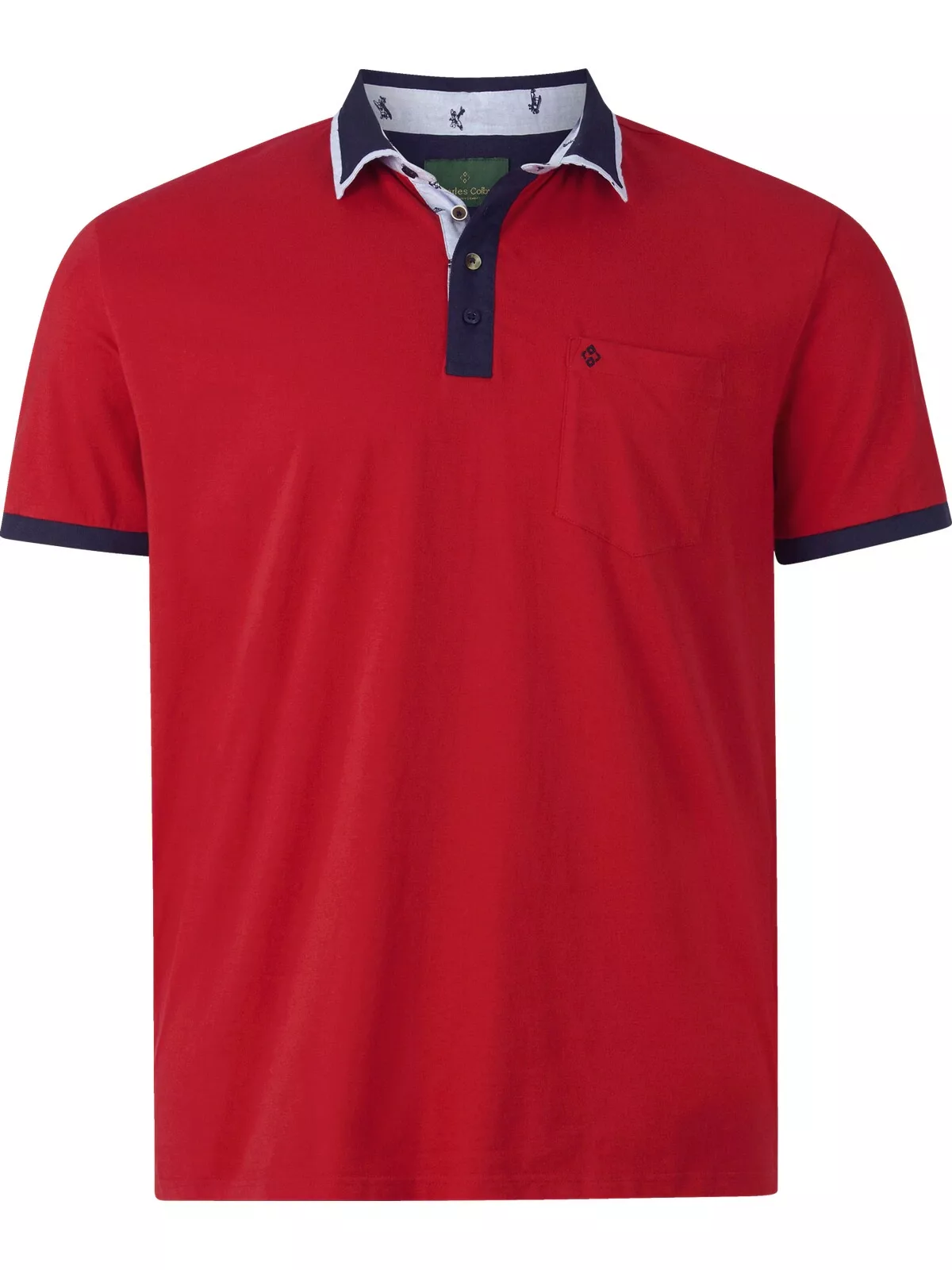 Charles Colby Poloshirt EARL SPENCER stylische Details in Chambray günstig online kaufen