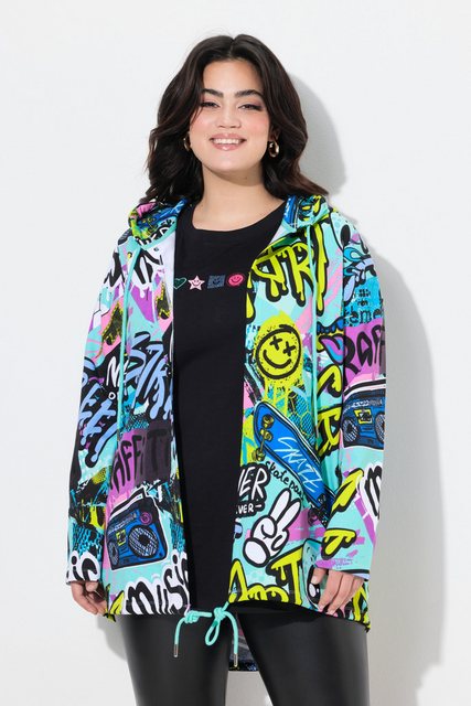 Angel of Style Sweatjacke Sweatjacke A-Linie Graffiti-Muster günstig online kaufen